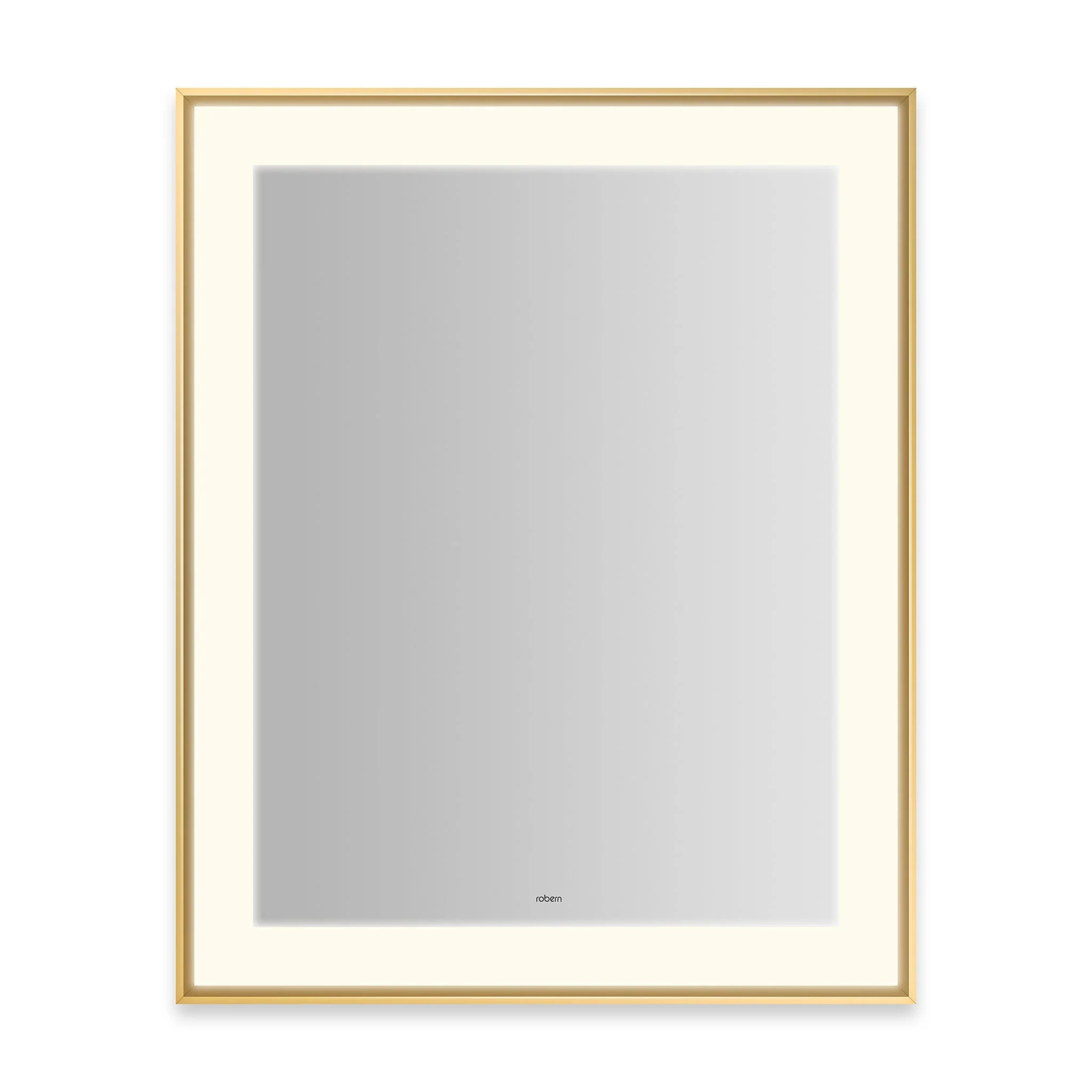 Robern Sculpt Lighted Mirror, 25” x 31” x 2-1/4", Slim Museum Frame, Perimeter Light Pattern, Warm White (3000K), Dimmable, Defogger, Title 24 Compliant - Image 3