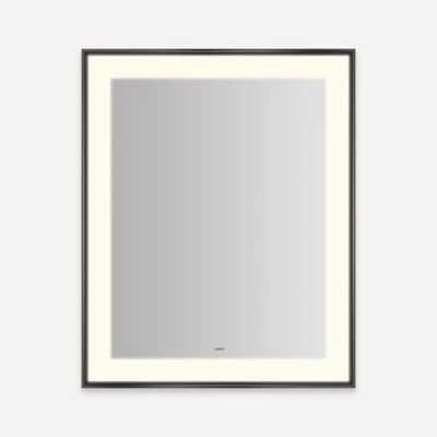 Robern Sculpt Lighted Mirror, 25” x 31” x 2-1/4", Slim Museum Frame, Perimeter Light Pattern, Warm White (3000K), Dimmable, Defogger, Title 24 Compliant - Image 5