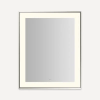 Robern Sculpt Lighted Mirror, 25” x 31” x 2-1/4", Slim Museum Frame, Perimeter Light Pattern, Warm White (3000K), Dimmable, Defogger, Title 24 Compliant - Image 6