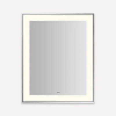 Robern Sculpt Lighted Mirror, 25” x 31” x 2-1/4", Slim Museum Frame, Perimeter Light Pattern, Warm White (3000K), Dimmable, Defogger, Title 24 Compliant - Image 7