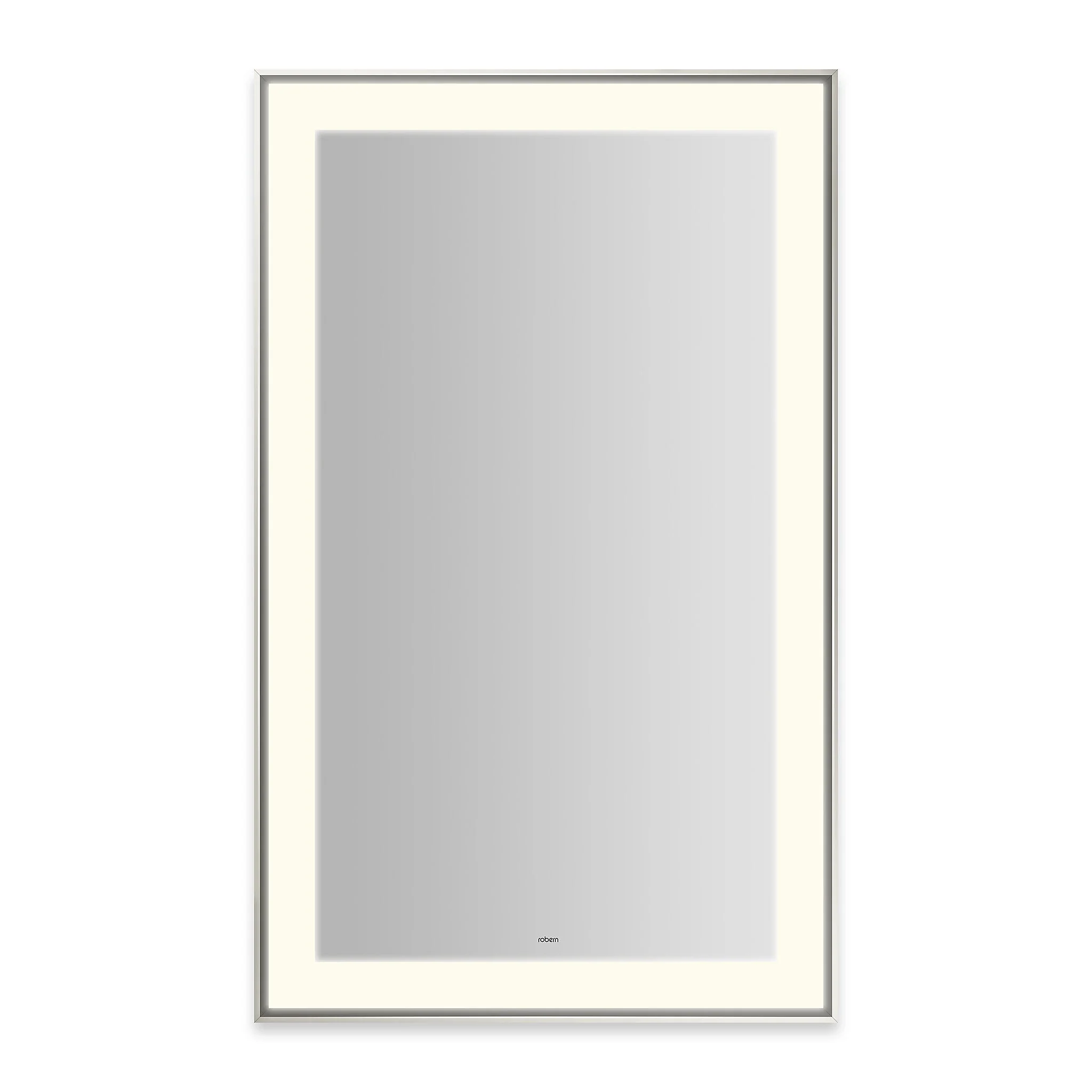 Robern Sculpt Lighted Mirror, 25” x 41” x 2-1/4", Slim Museum Frame, Perimeter Light Pattern, Warm White (3000K), Dimmable, Defogger, Title 24 Compliant - Image 2