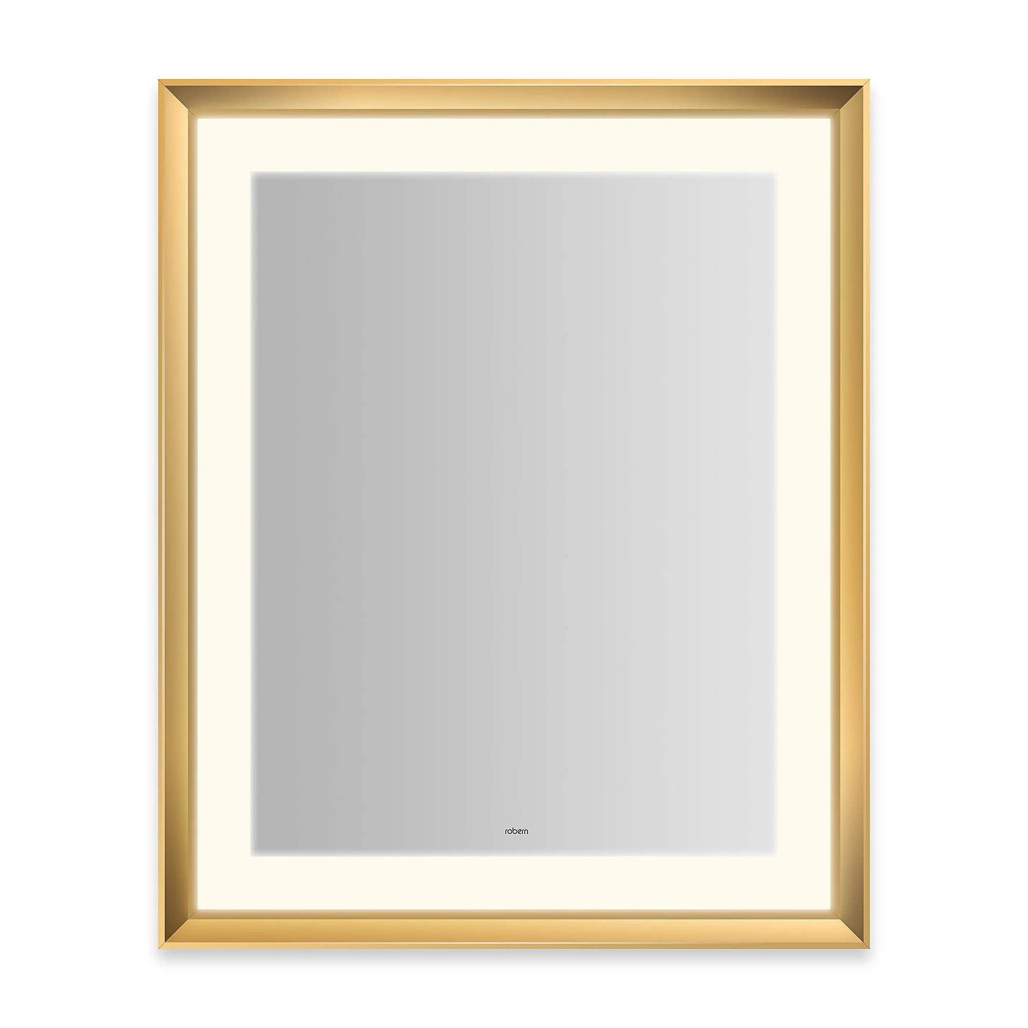 Robern Sculpt Lighted Mirror, 27” x 33” x 2-5/16”, Chamfer Museum Frame, Perimeter Light Pattern, Warm White (3000K), Dimmable, Defogger, Title 24 Compliant - Image 3