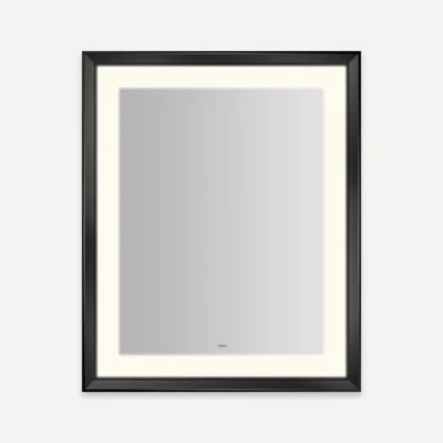 Robern Sculpt Lighted Mirror, 27” x 33” x 2-5/16”, Chamfer Museum Frame, Perimeter Light Pattern, Warm White (3000K), Dimmable, Defogger, Title 24 Compliant - Image 5