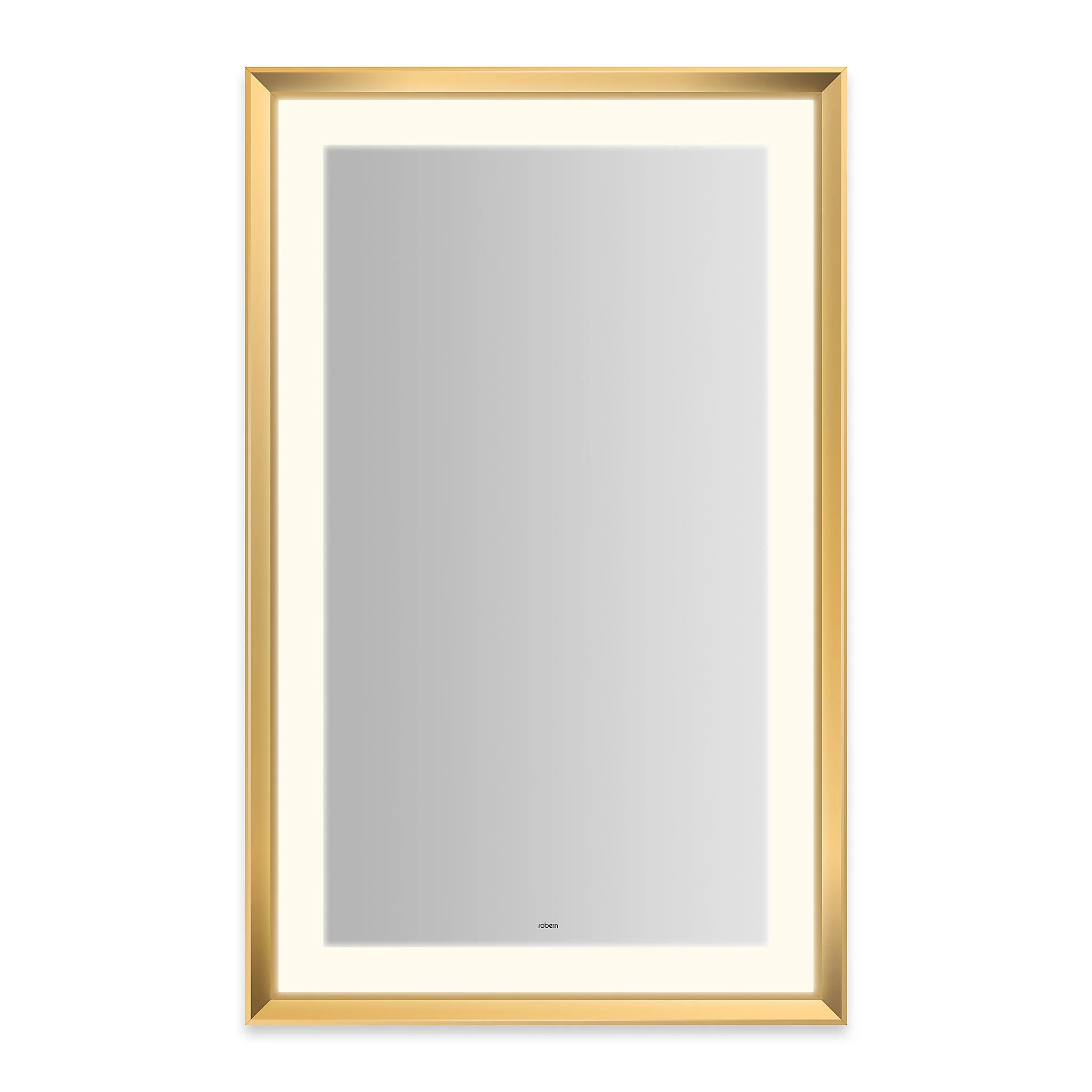 Robern Sculpt Lighted Mirror, 27” x 43” x 2-5/16”, Chamfer Museum Frame, Perimeter Light Pattern, Warm White (3000K), Dimmable, Defogger, Title 24 Compliant - Image 3