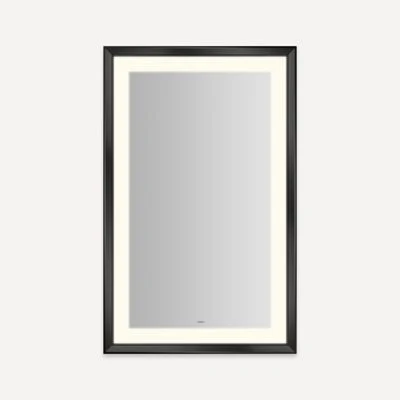 Robern Sculpt Lighted Mirror, 27” x 43” x 2-5/16”, Chamfer Museum Frame, Perimeter Light Pattern, Warm White (3000K), Dimmable, Defogger, Title 24 Compliant - Image 5