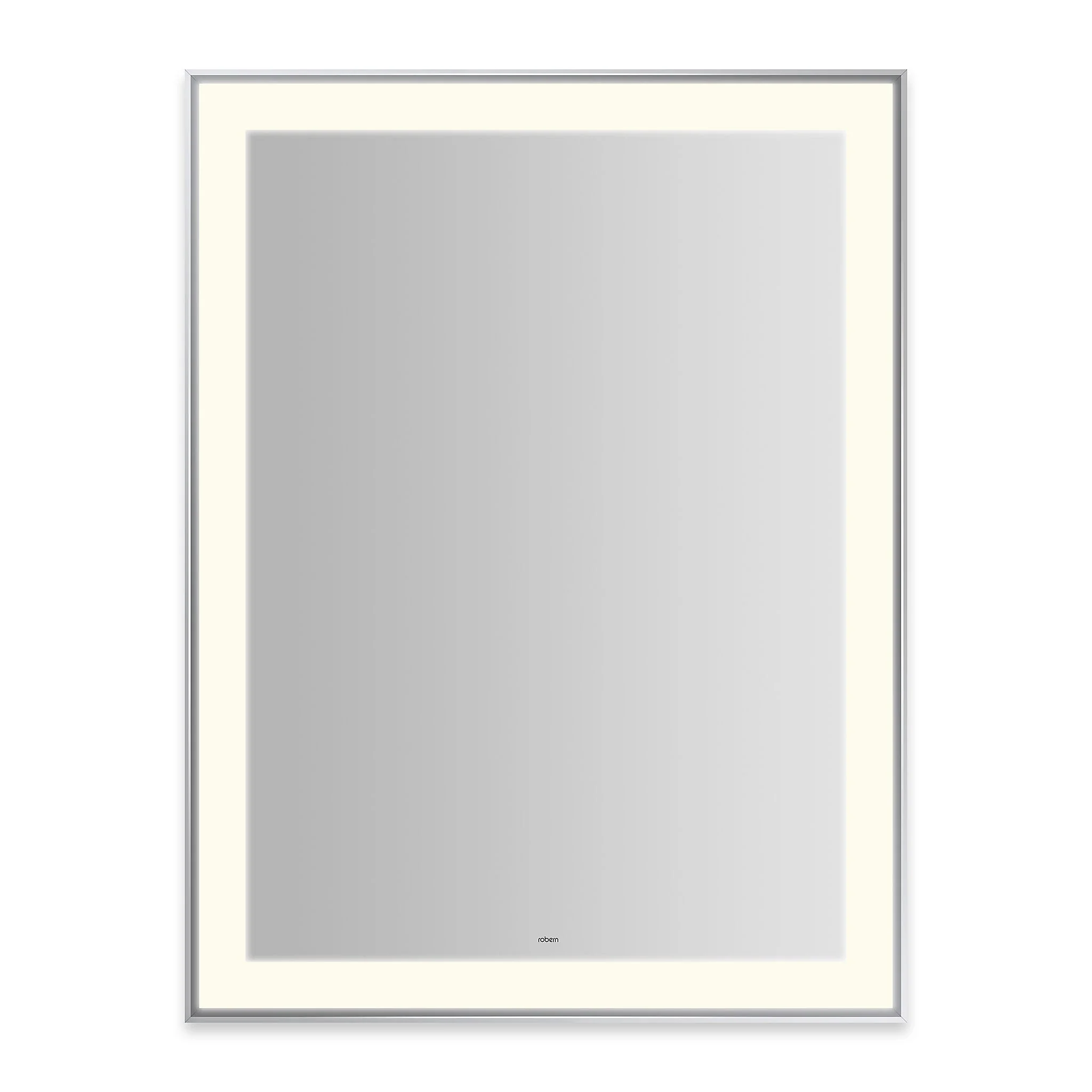 Robern Sculpt Lighted Mirror, 31” x 41” x 2-1/4", Slim Museum Frame, Perimeter Light Pattern, Warm White (3000K), Dimmable, Defogger, Title 24 Compliant
