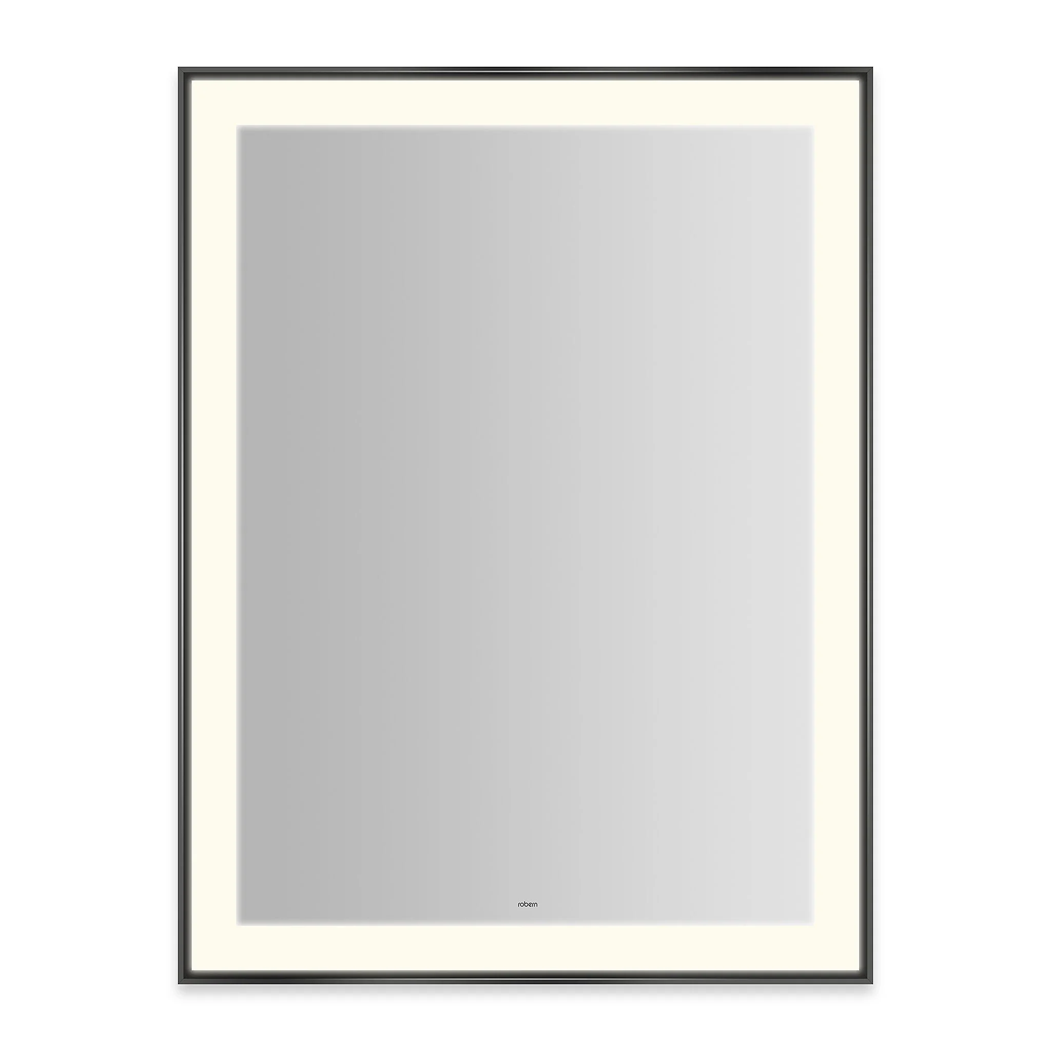 Robern Sculpt Lighted Mirror, 31” x 41” x 2-1/4", Slim Museum Frame, Perimeter Light Pattern, Warm White (3000K), Dimmable, Defogger, Title 24 Compliant - Image 4