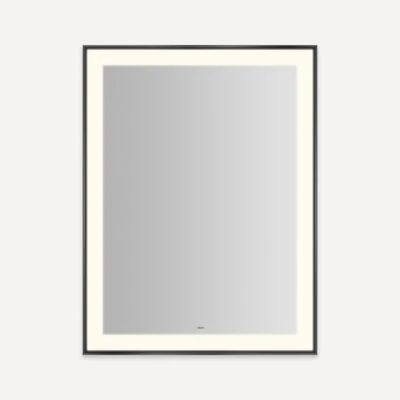 Robern Sculpt Lighted Mirror, 31” x 41” x 2-1/4", Slim Museum Frame, Perimeter Light Pattern, Warm White (3000K), Dimmable, Defogger, Title 24 Compliant - Image 5