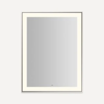 Robern Sculpt Lighted Mirror, 31” x 41” x 2-1/4", Slim Museum Frame, Perimeter Light Pattern, Warm White (3000K), Dimmable, Defogger, Title 24 Compliant - Image 6