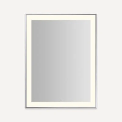 Robern Sculpt Lighted Mirror, 31” x 41” x 2-1/4", Slim Museum Frame, Perimeter Light Pattern, Warm White (3000K), Dimmable, Defogger, Title 24 Compliant - Image 7