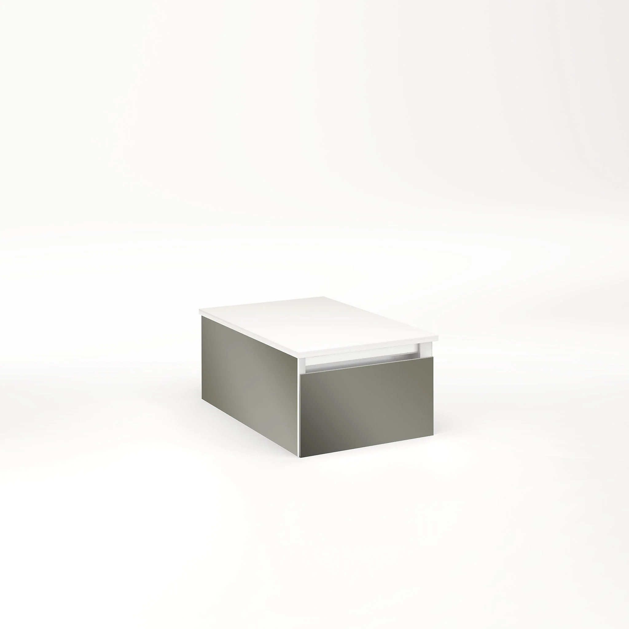 robern VM12H1D18F10L Cartesian Vanity, 12" x 7-1/2" x 18", Mirror, Full Drawer, Night Light, 5000K Temperature (Cool Light)