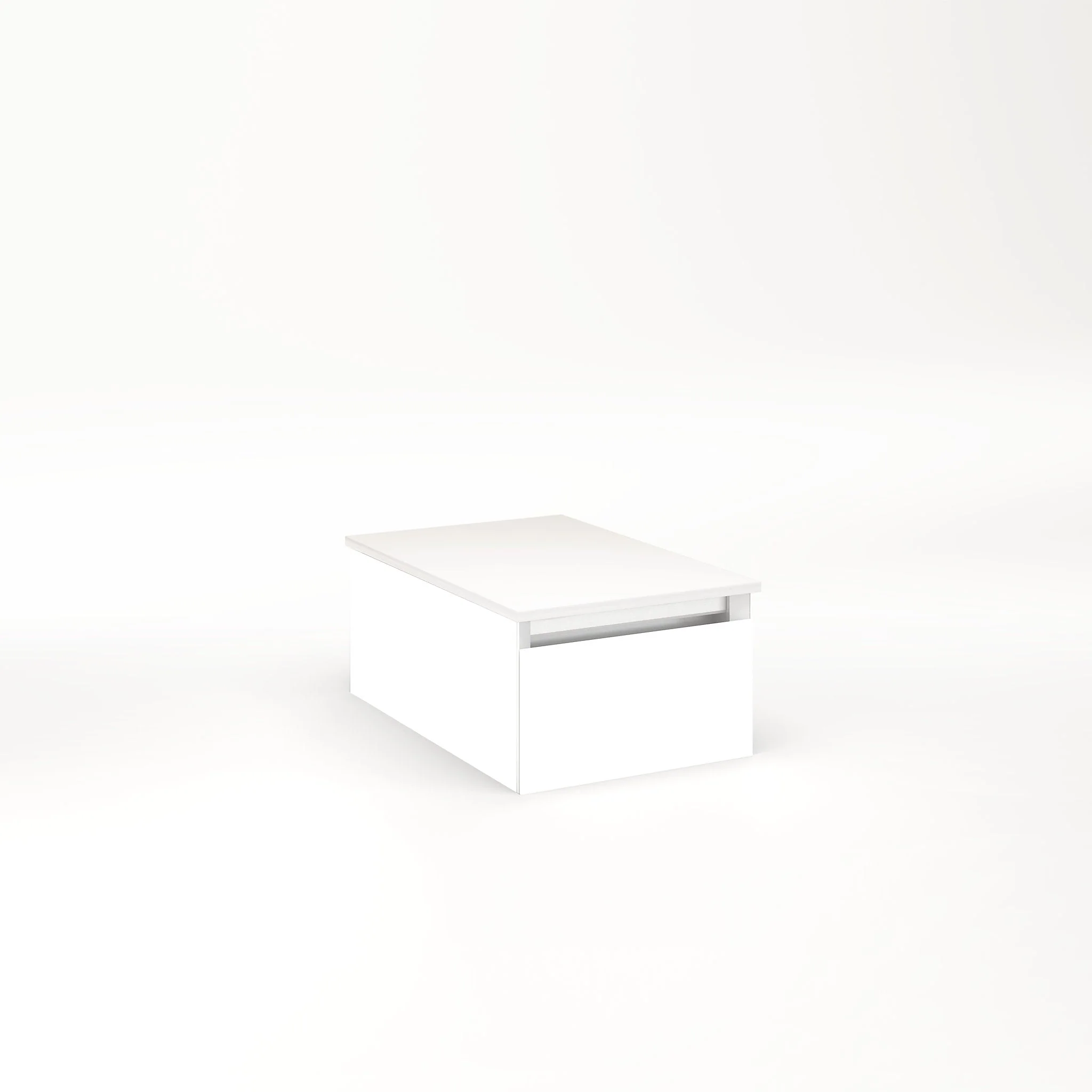 robern VM12H1D18F21N Cartesian Vanity, 12" x 7-1/2" x 18", White, Full Drawer, No Night Light