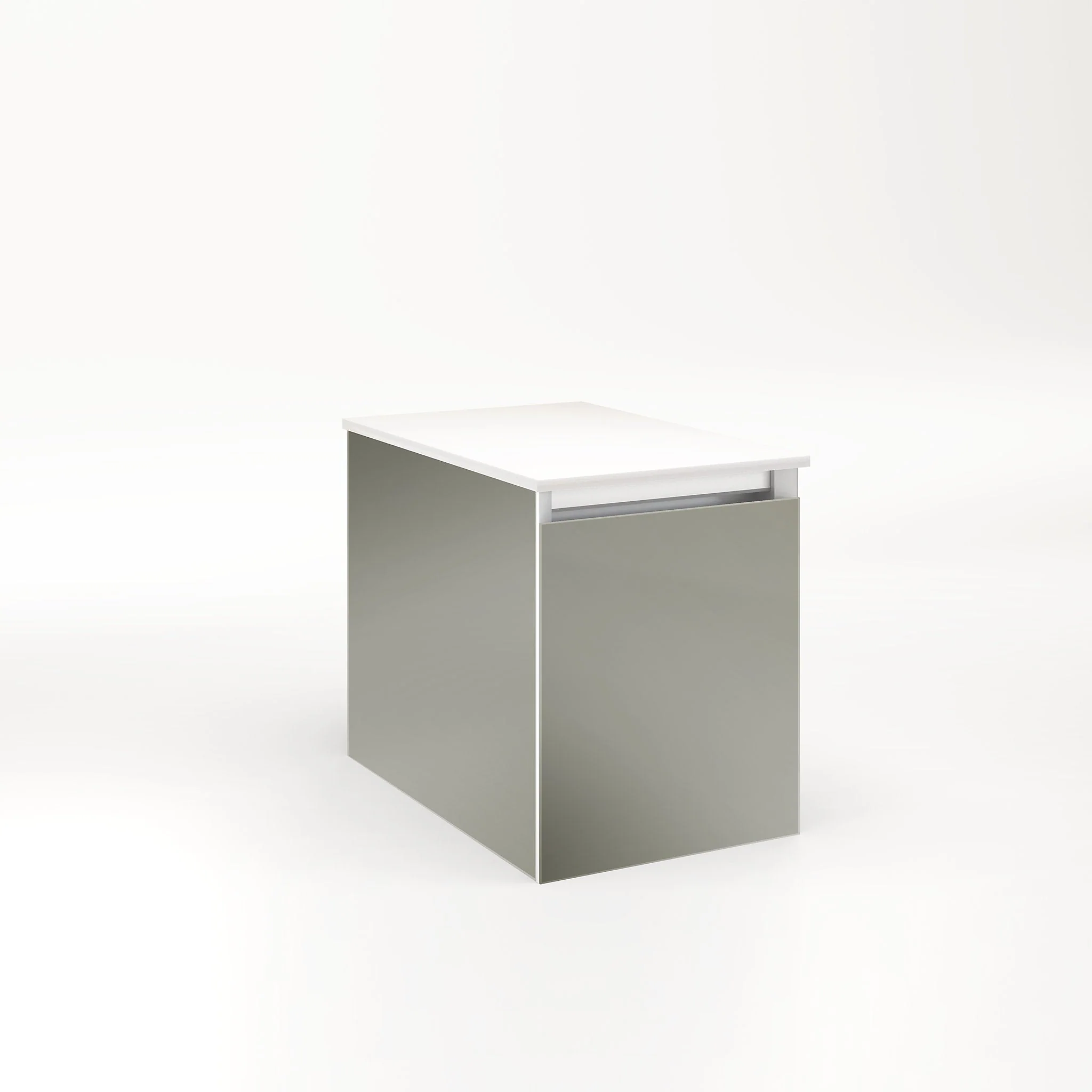 robern VM12H2D18F10N Cartesian Vanity, 12" x 15" x 18", Mirror, Full Drawer, No Night Light