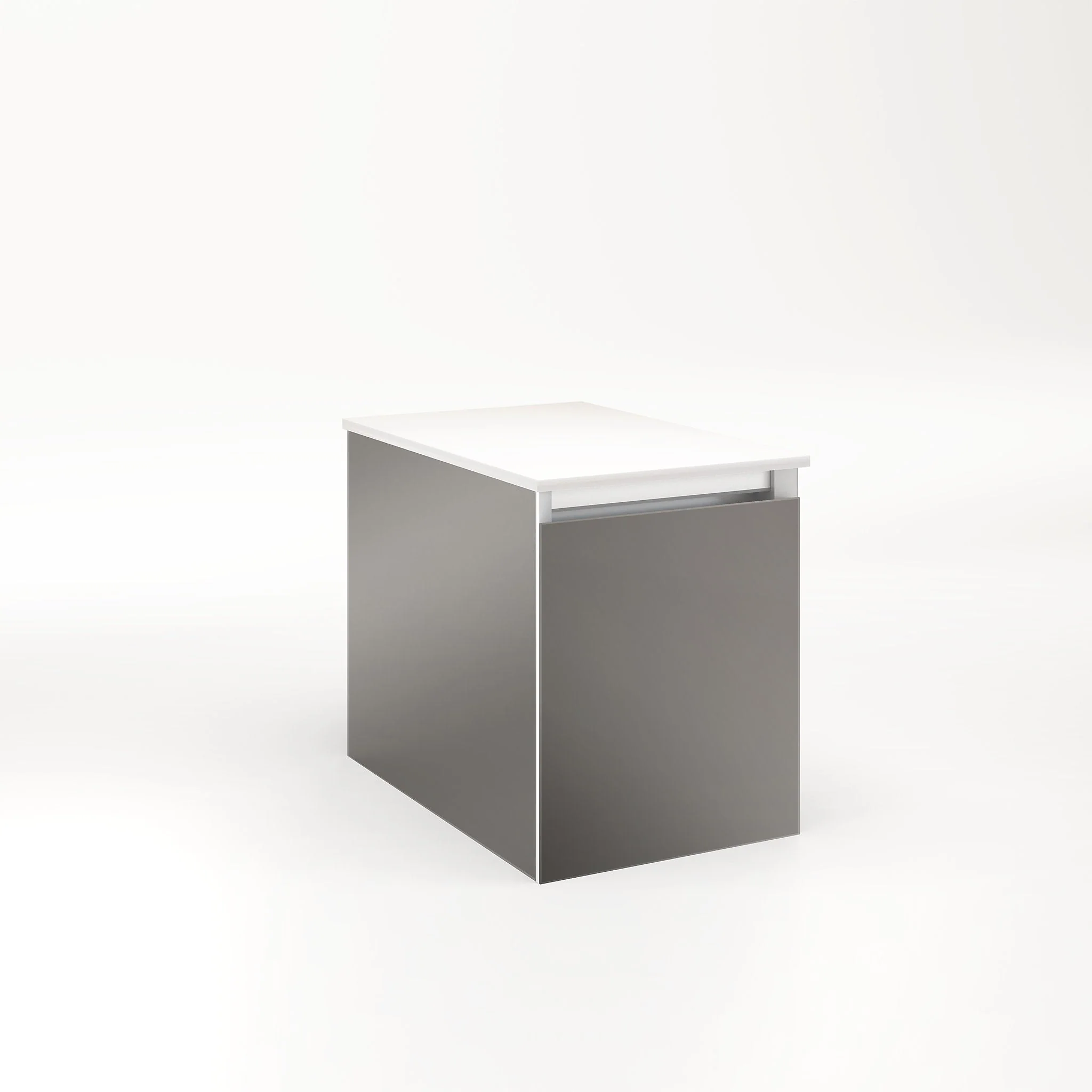 robern VM12H2D18F11L Cartesian Vanity, 12" x 15" x 18", Tinted Gray Mirror, Full Drawer, Night Light, 5000K Temperature (Cool Light)