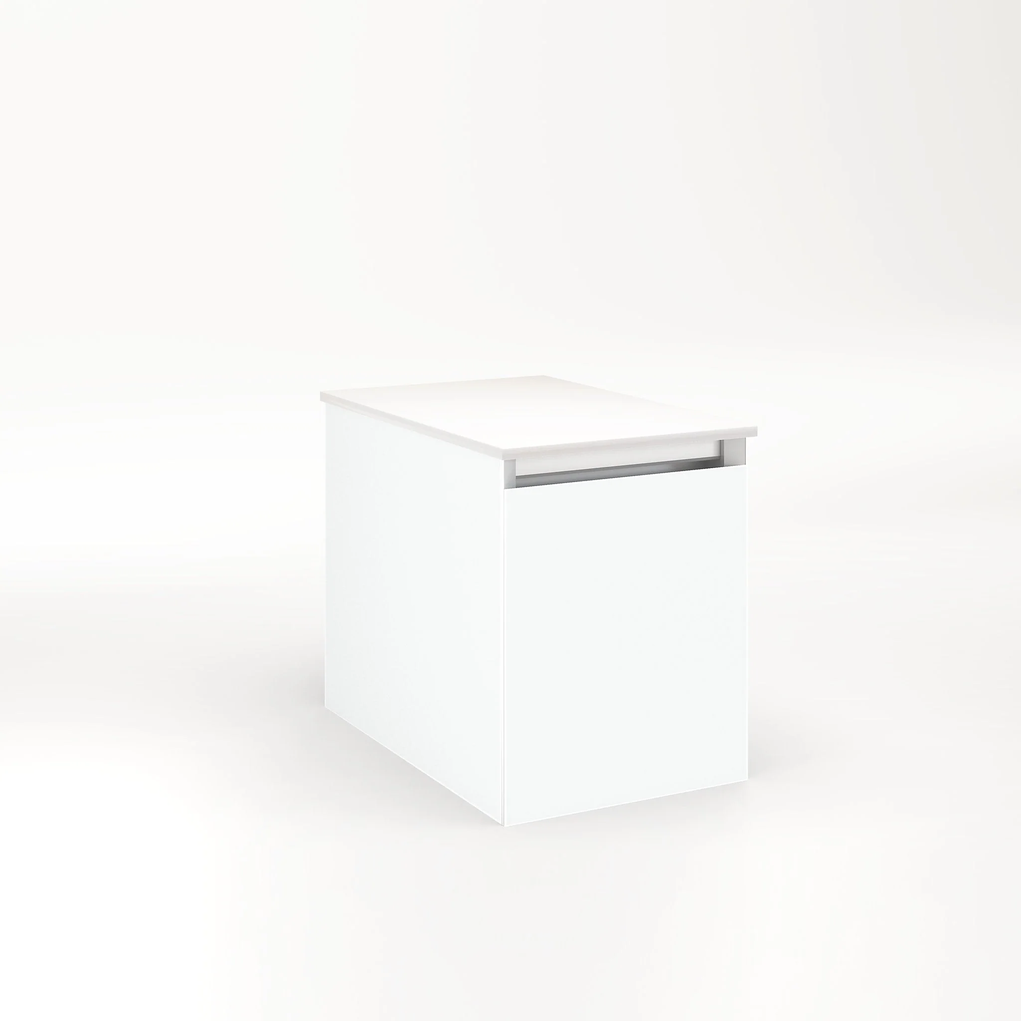 robern VM12H2D18F26N Cartesian Vanity, 12" x 15" x 18", Matte White, Full Drawer, No Night Light