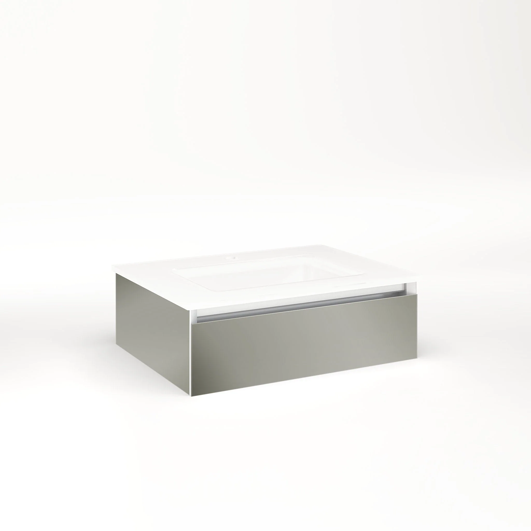 robern VM24H1D18T10L Cartesian Vanity, 24" x 7-1/2" x 18", Mirror, Tip Out Drawer, Night Light, 5000K Temperature (Cool Light)