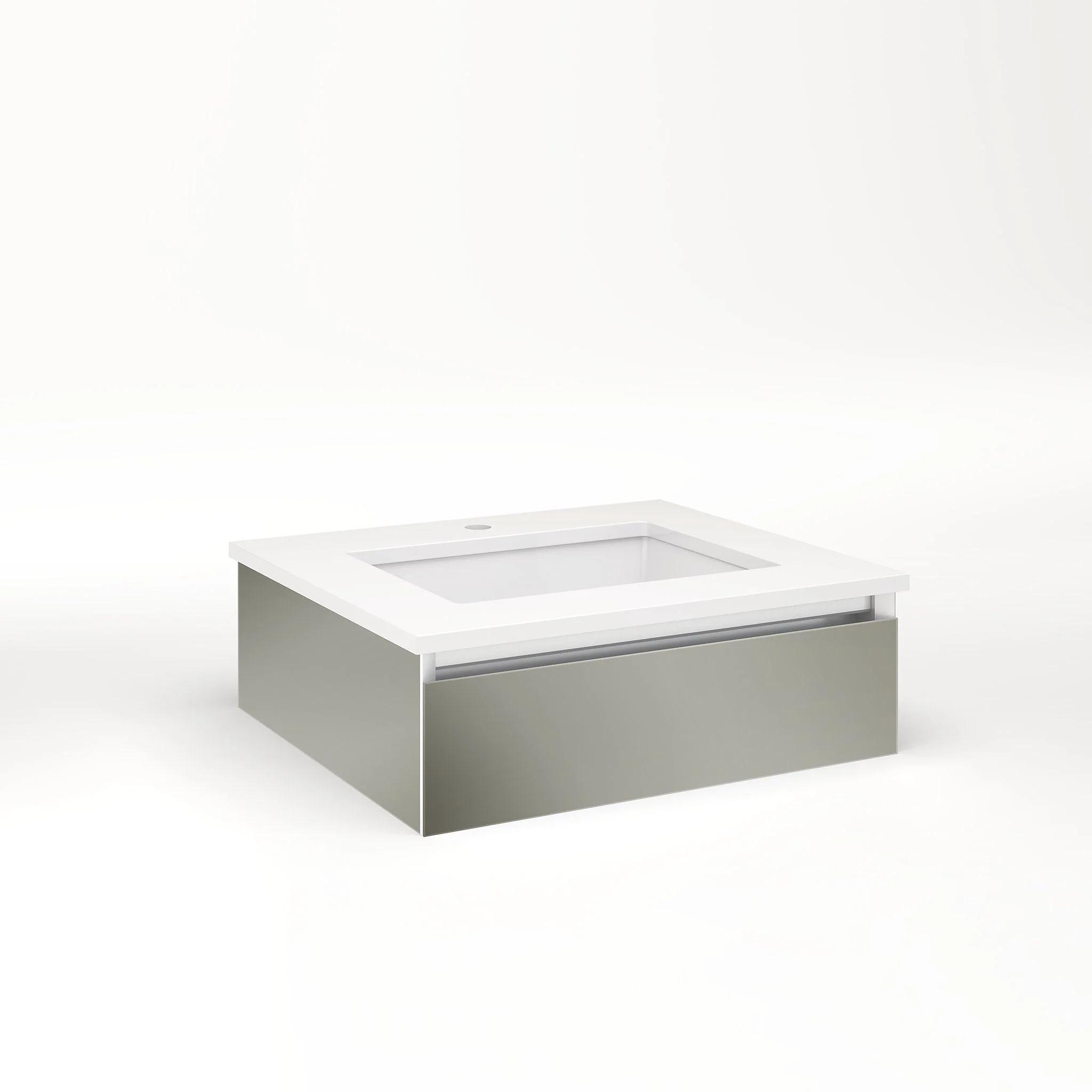 robern VM24H1D21T10L Cartesian Vanity, 24" x 7-1/2" x 21", Mirror, Tip Out Drawer, Night Light, 5000K Temperature (Cool Light)