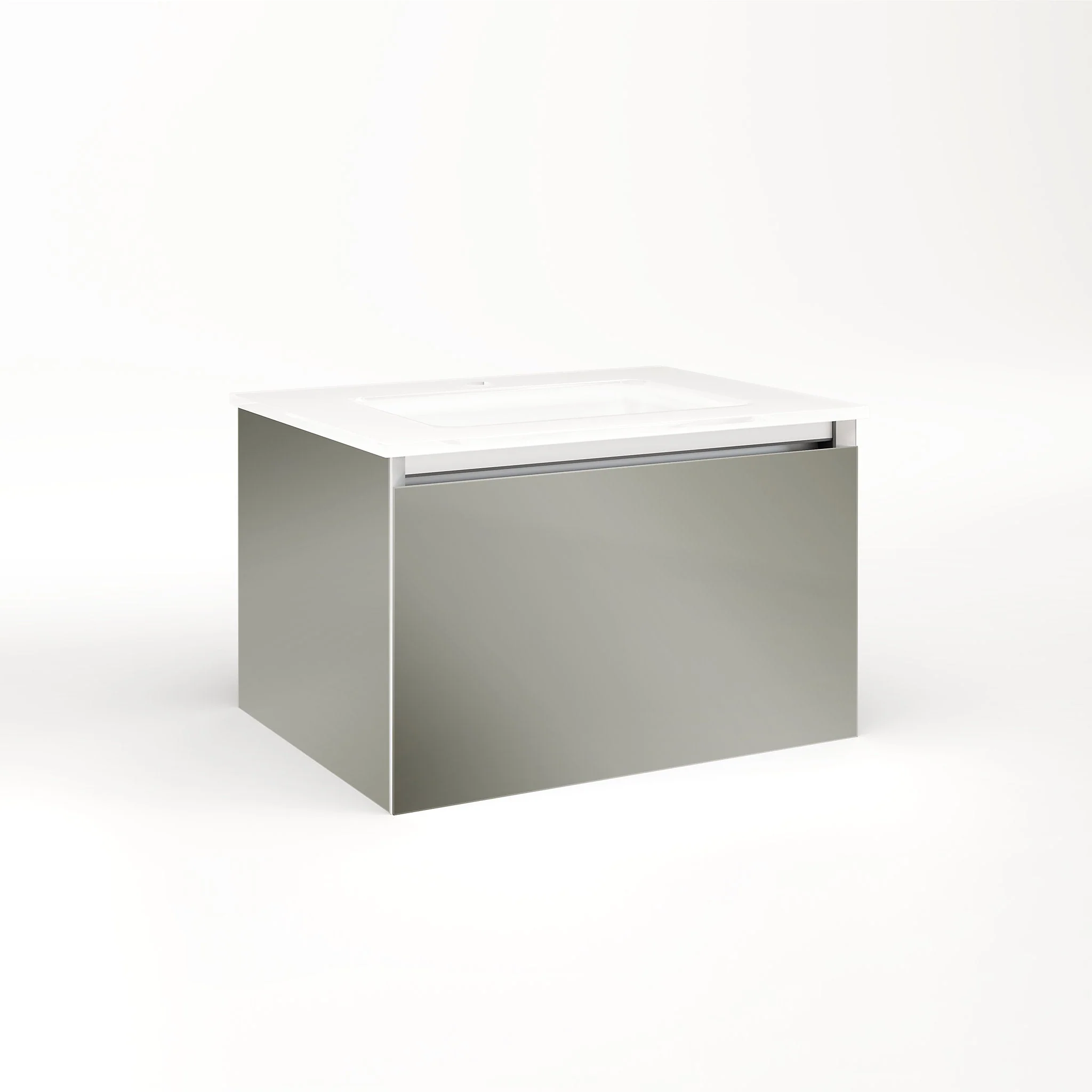 robern VM24H2D18F10N Cartesian Vanity, 24" x 15" x 18", Mirror, Full Drawer, No Night Light