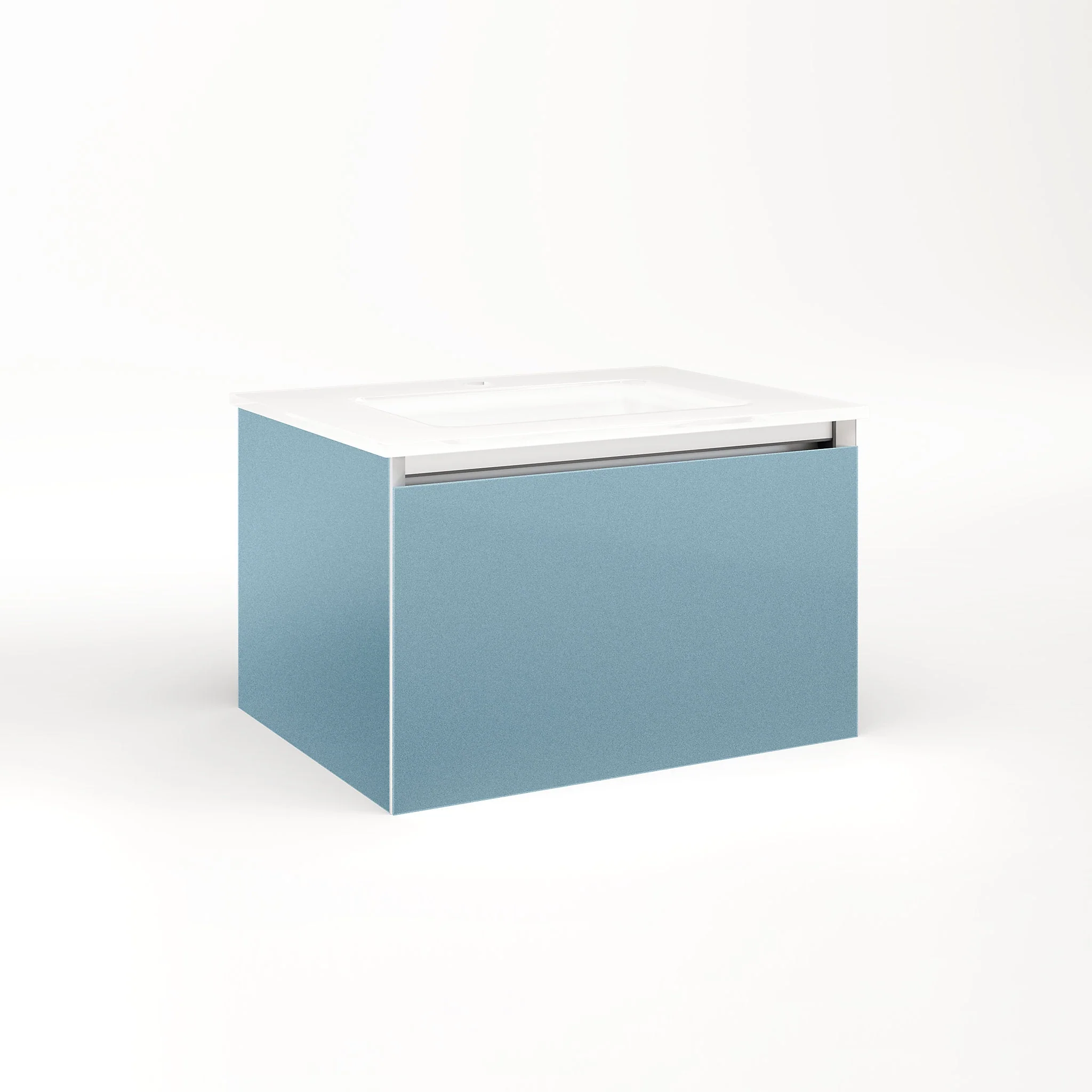 robern VM24H2D18P23L Cartesian Vanity, 24" x 15" x 18", Ocean, Plumbing Drawer, Night Light, 5000K Temperature (Cool Light)