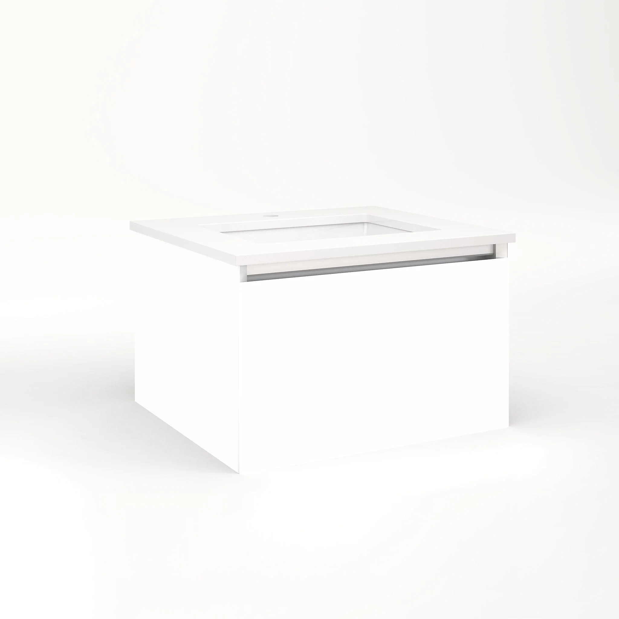 robern VM24H2D21F21L Cartesian Vanity, 24" x 15" x 21", White, Full Drawer, Night Light, 5000K Temperature (Cool Light)