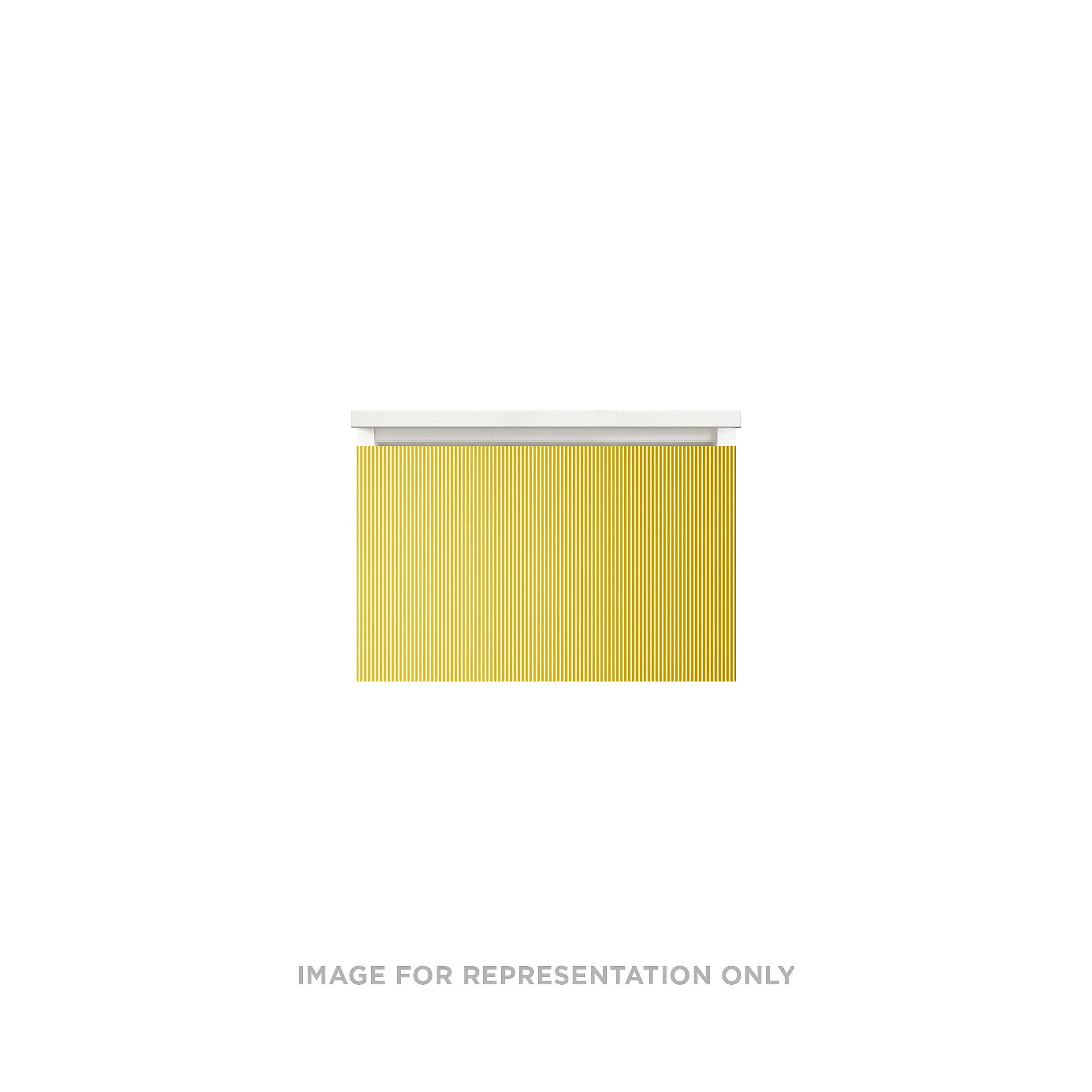 robern VM24H2D21P61N Cartesian Vanity, 24" x 15" x 21", Reeded Brass, Plumbing Drawer, No Night Light
