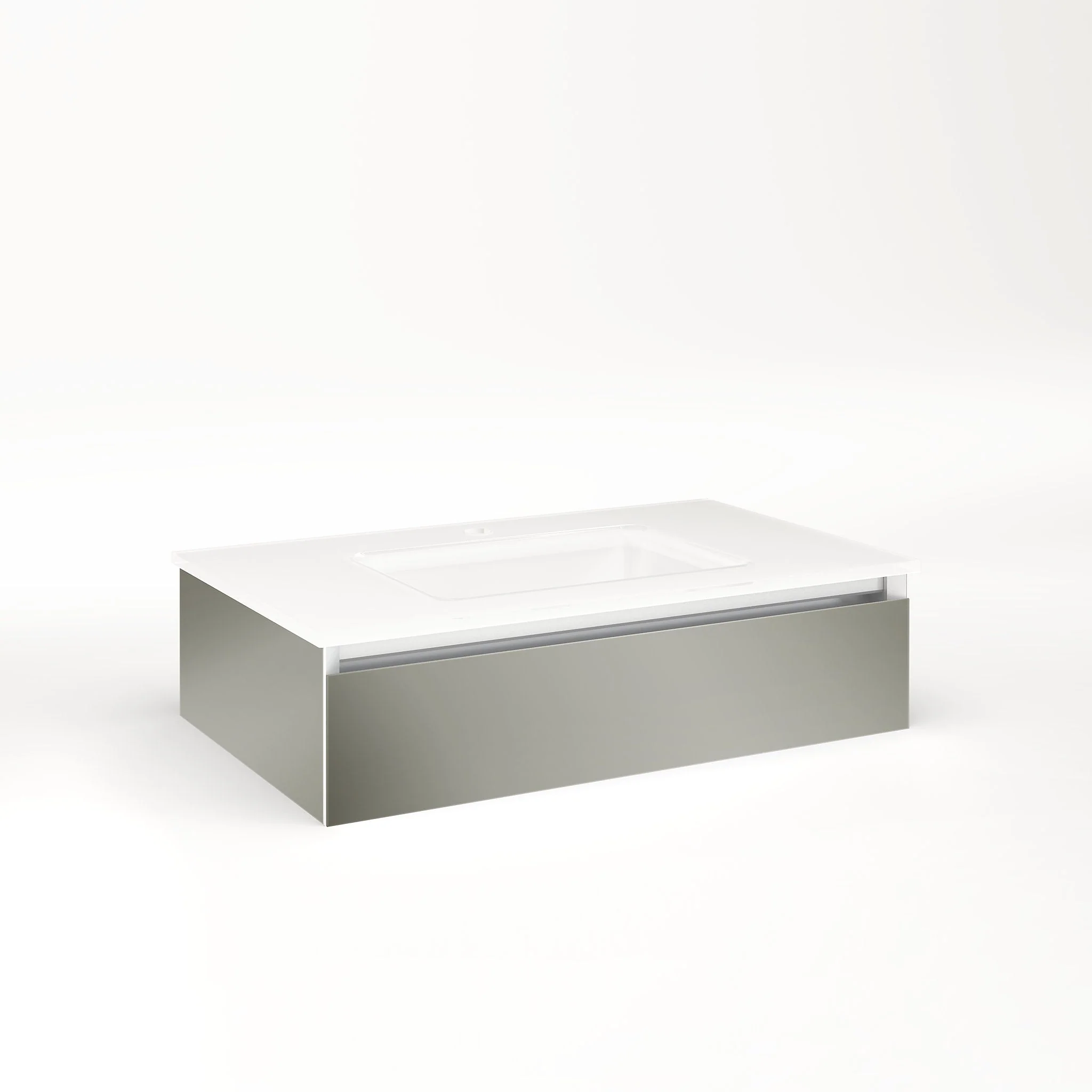 robern VM30H1D18T10N Cartesian Vanity, 30" x 7-1/2" x 18", Mirror, Tip Out Drawer, No Night Light