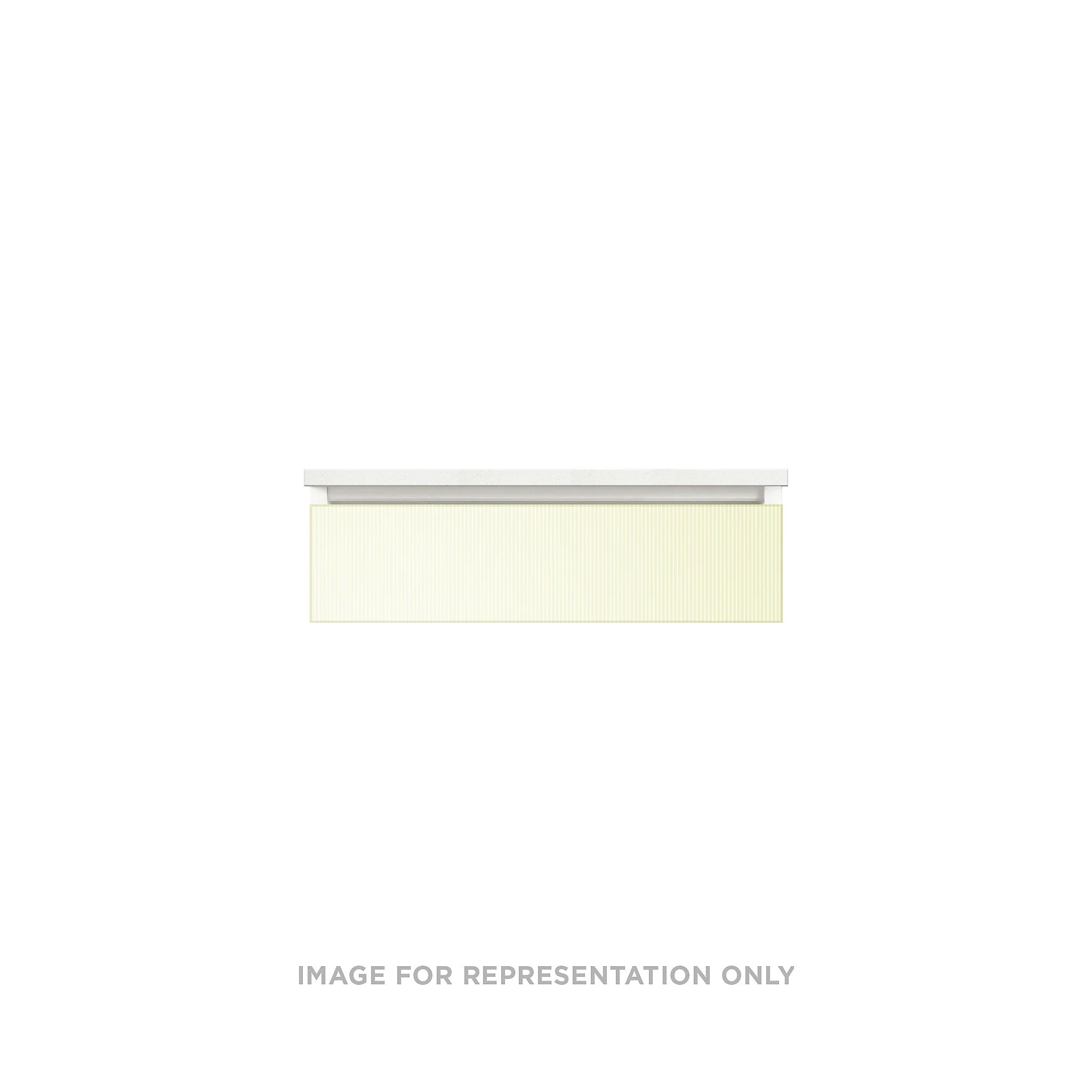 robern VM30H1D18T60N Cartesian Vanity, 30" x 7-1/2" x 18", Reeded White, Tip Out Drawer, No Night Light