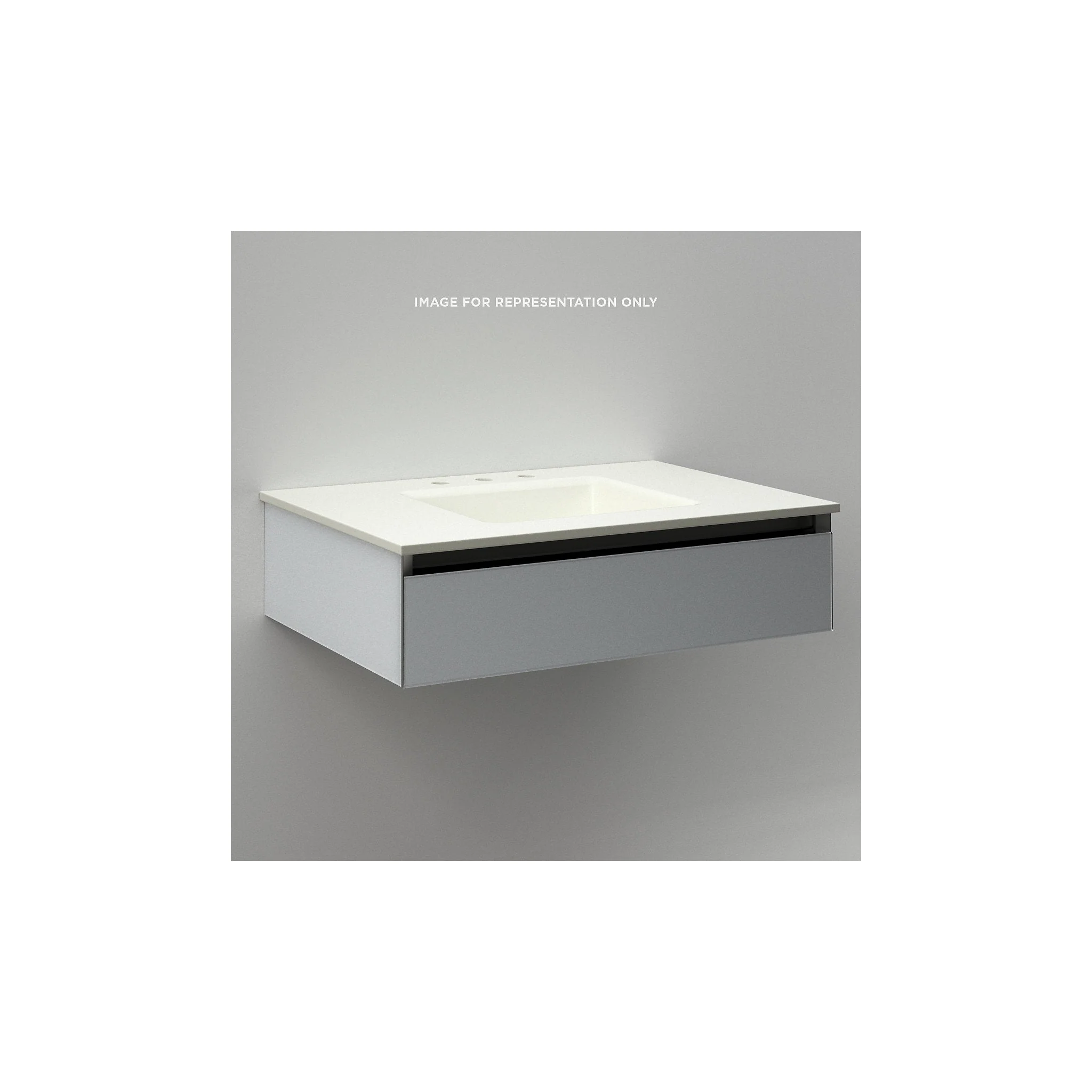 robern VM30H1D21F11L Cartesian Vanity, 30" x 7-1/2" x 21", Tinted Gray Mirror, Full Drawer, Night Light, 5000K Temperature (Cool Light)