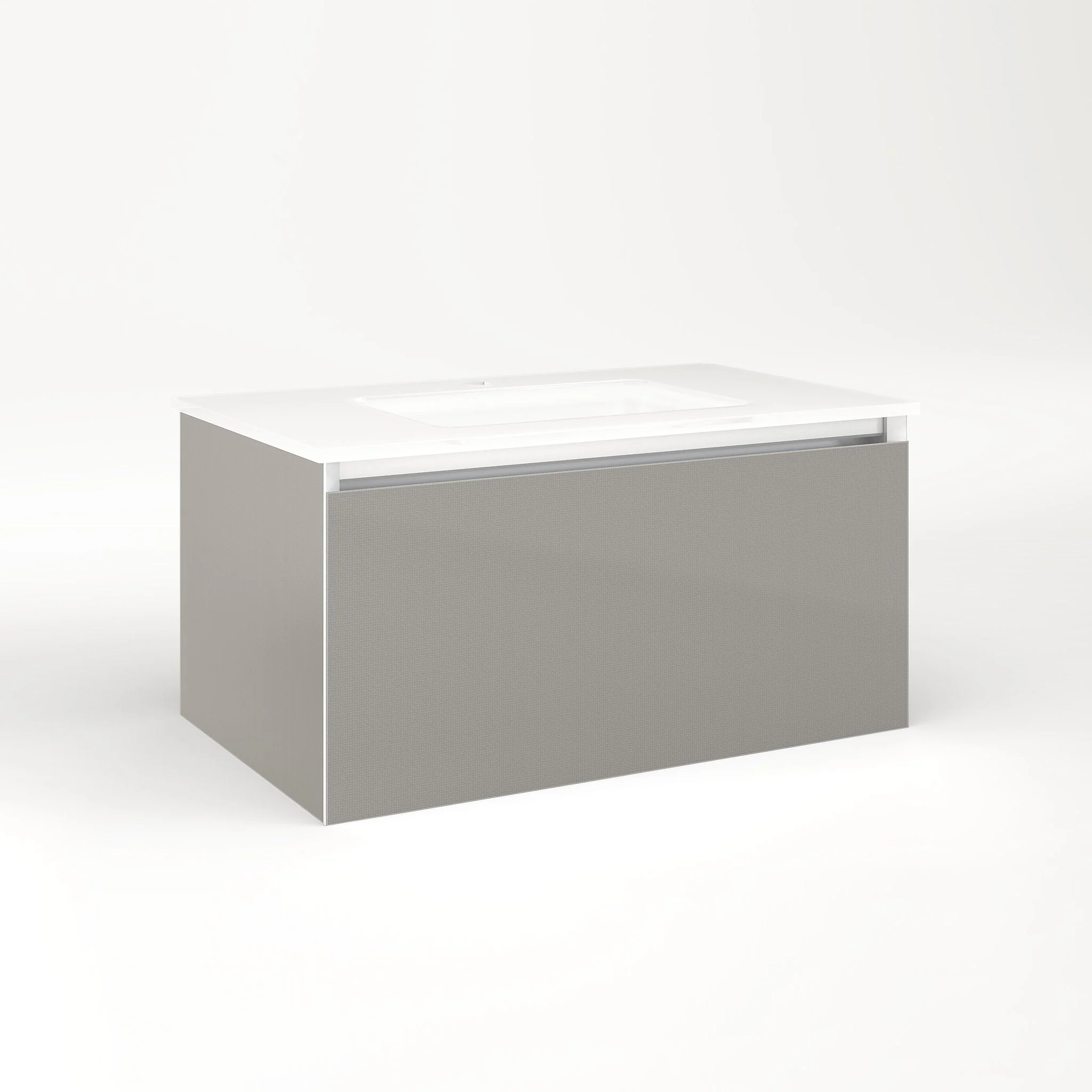 robern VM30H2D18F25S Cartesian Vanity, 30" x 15" x 18", Silver Screen, Full Drawer, Selectable Night Light, 2700K/4000K Temperature (Warm/Cool Light)