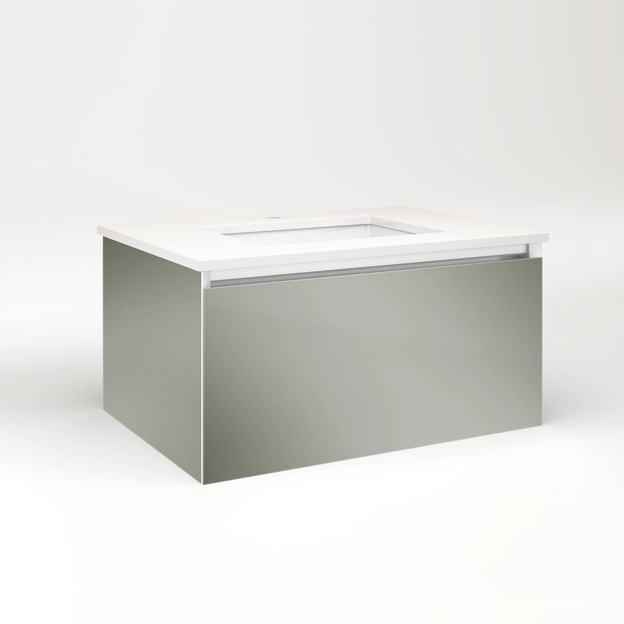 robern VM30H2D21P10N Cartesian Vanity, 30" x 15" x 21", Mirror, Plumbing Drawer, No Night Light