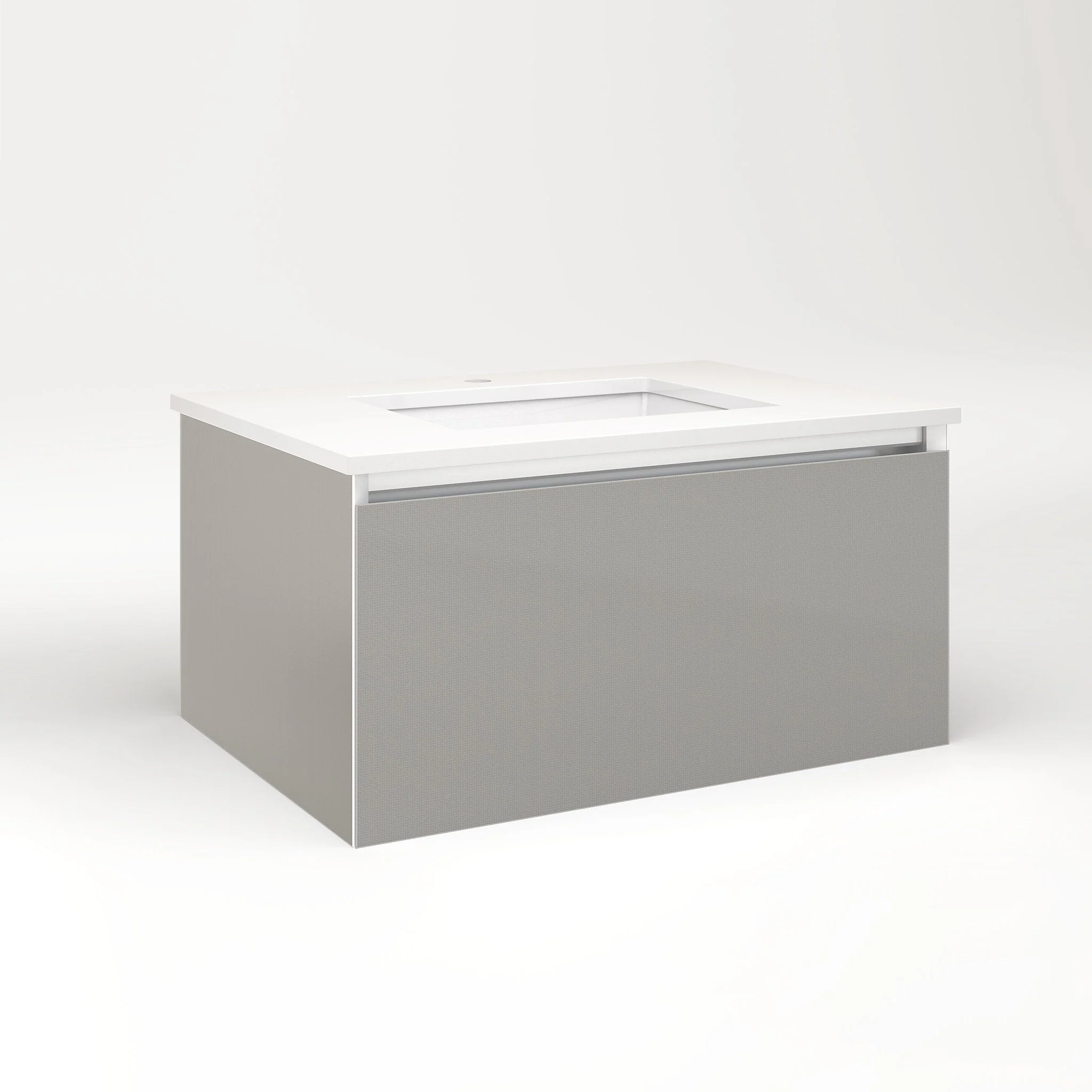 robern VM30H2D21P25S Cartesian Vanity, 30" x 15" x 21", Silver Screen, Plumbing Drawer, Selectable Night Light, 2700K/4000K Temperature (Warm/Cool Light)