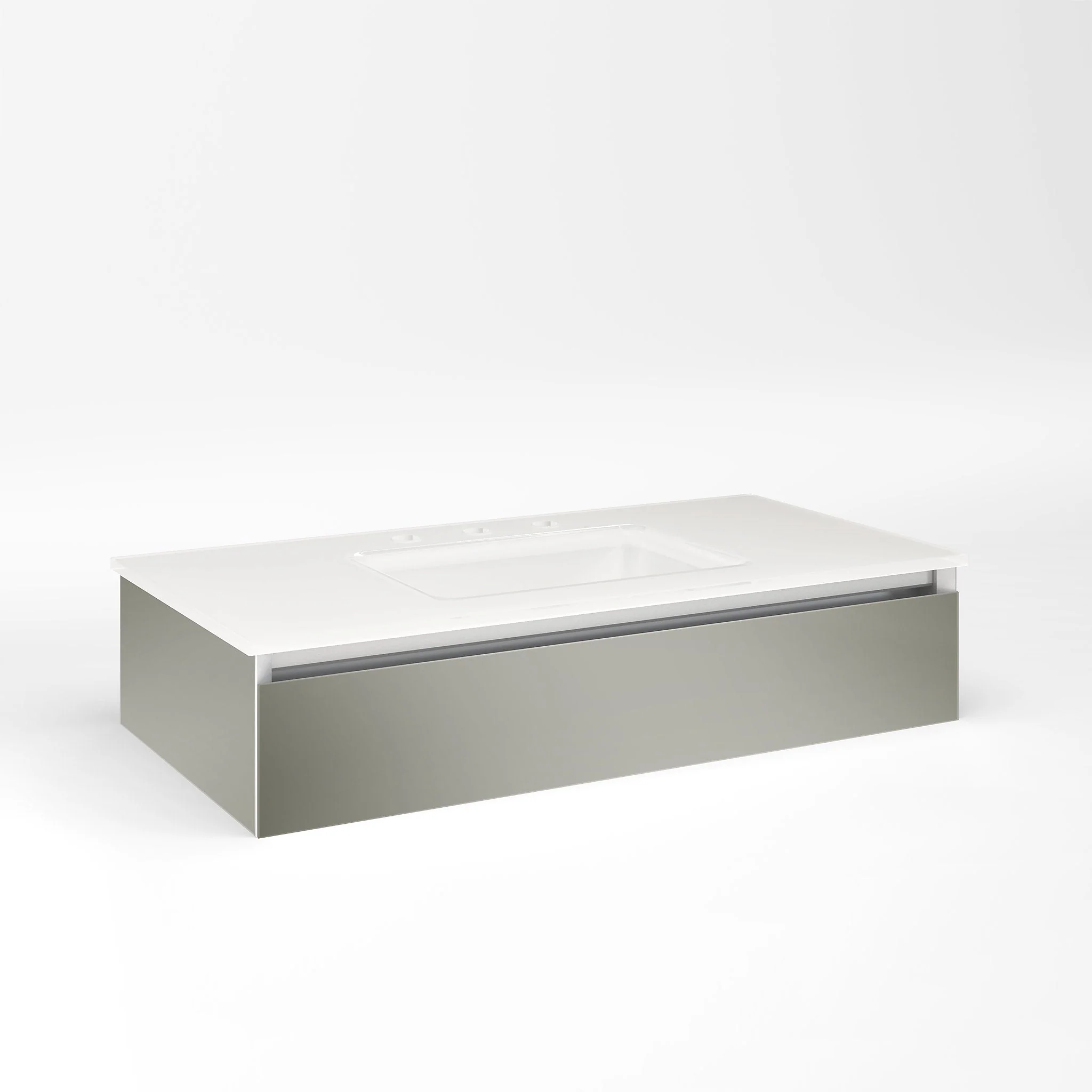 robern VM36H1D18T10N Cartesian Vanity, 36" x 7-1/2" x 18", Mirror, Tip Out Drawer, No Night Light
