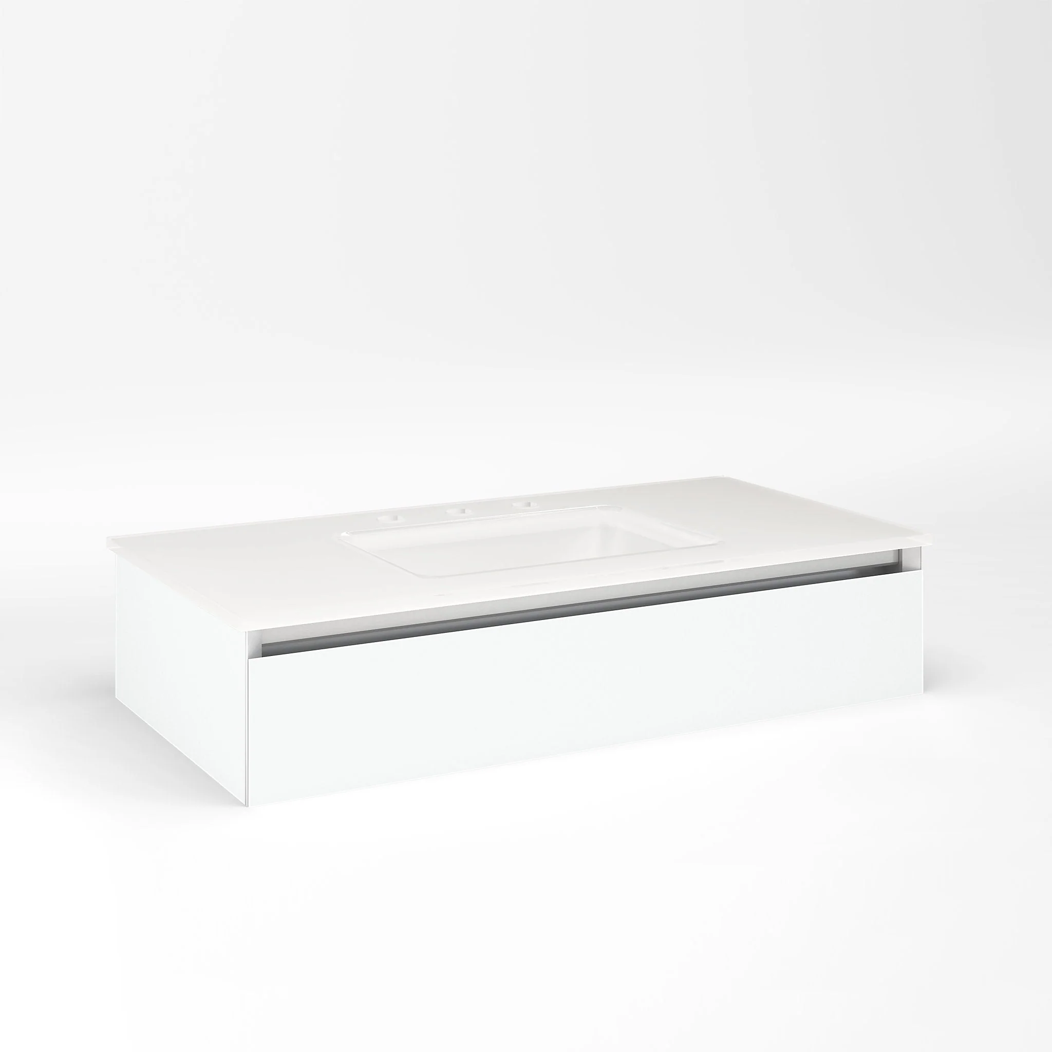 robern VM36H1D18T21N Cartesian Vanity, 36" x 7-1/2" x 18", White, Tip Out Drawer, No Night Light