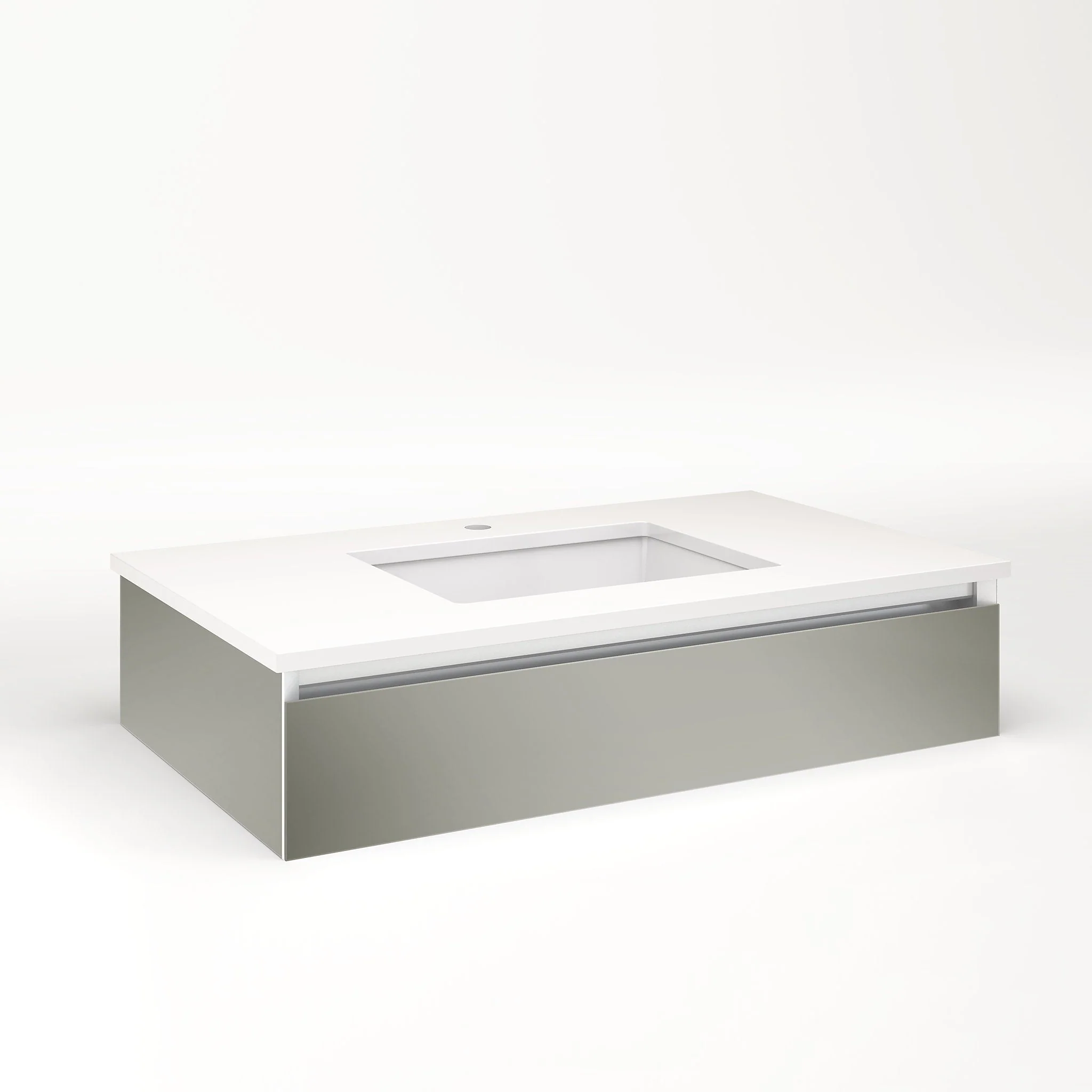 robern VM36H1D21P10N Cartesian Vanity, 36" x 7-1/2" x 21", Mirror, Plumbing Drawer, No Night Light
