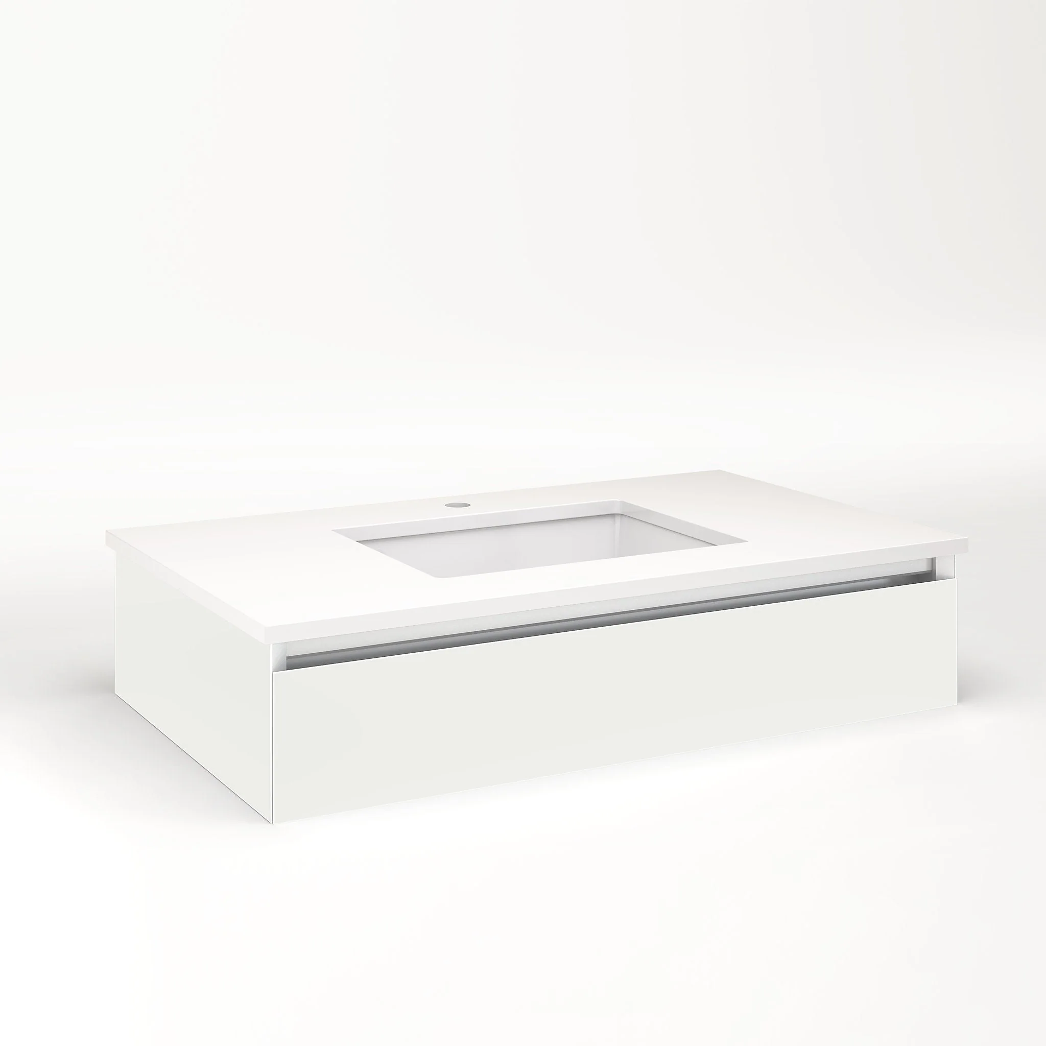 robern VM36H1D21T22L Cartesian Vanity, 36" x 7-1/2" x 21", Beach, Tip Out Drawer, Night Light, 5000K Temperature (Cool Light)
