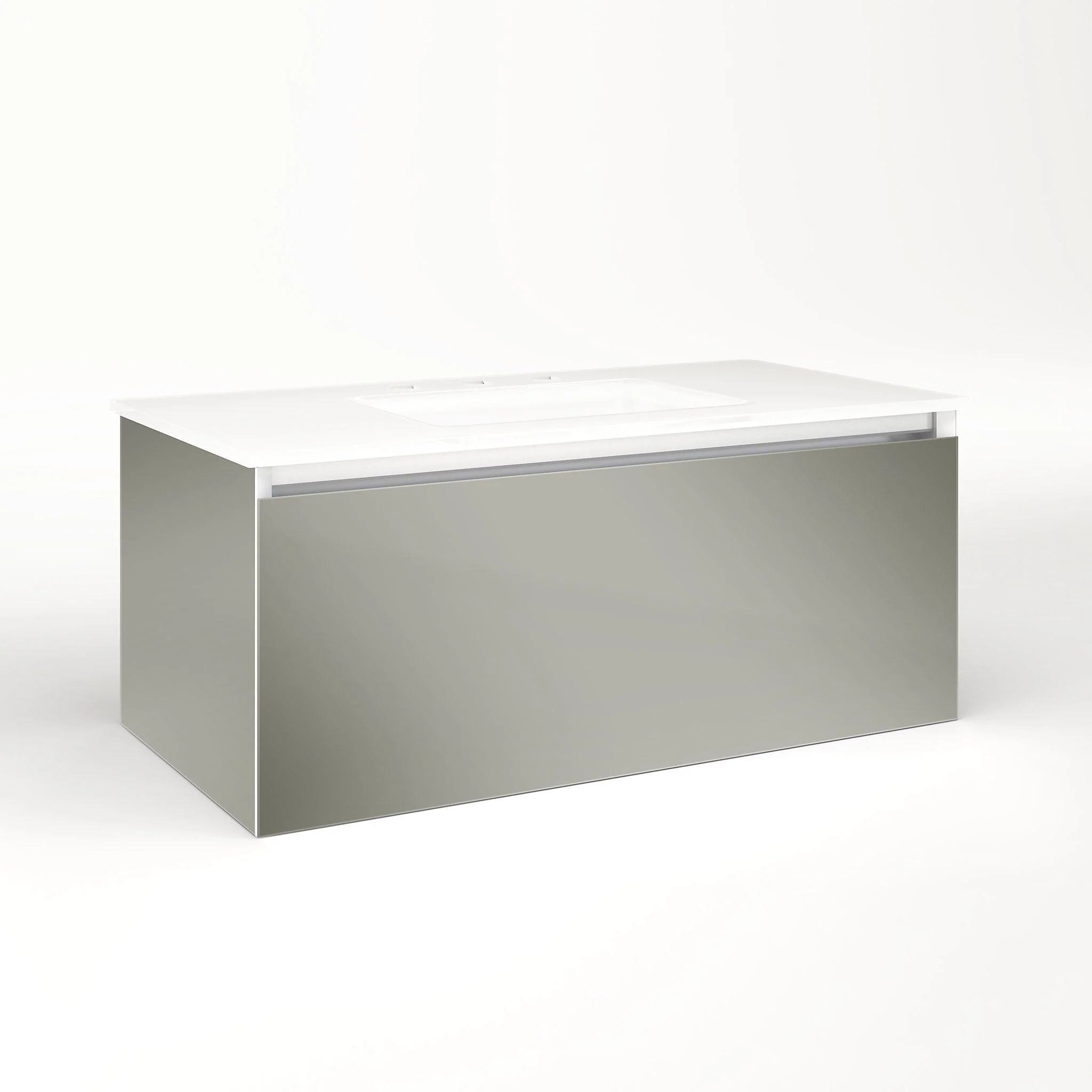 robern VM36H2D18F10L Cartesian Vanity, 36" x 15" x 18", Mirror, Full Drawer, Night Light, 5000K Temperature (Cool Light)