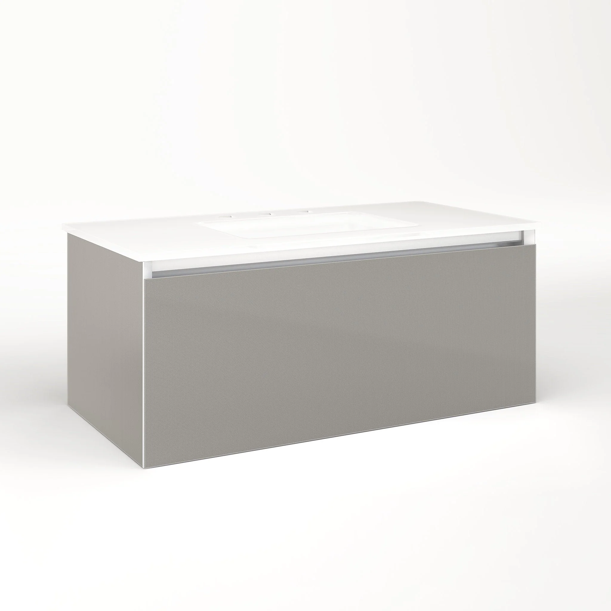 robern VM36H2D18P25N Cartesian Vanity, 36" x 15" x 18", Silver Screen, Plumbing Drawer, No Night Light