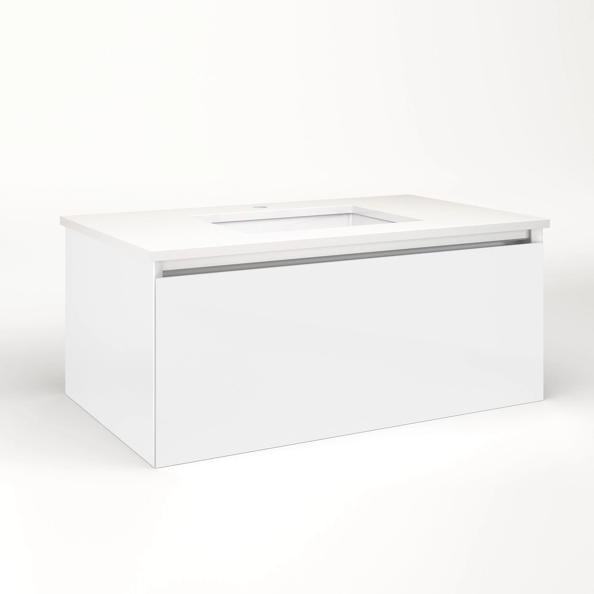 robern VM36H2D21F21L Cartesian Vanity, 36" x 15" x 21", White, Full Drawer, Night Light, 5000K Temperature (Cool Light)