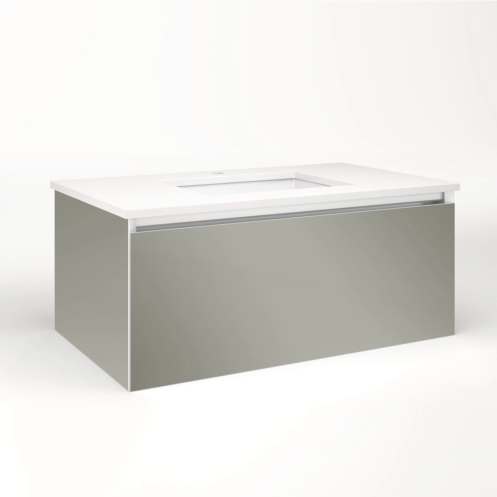 robern VM36H2D21P10L Cartesian Vanity, 36" x 15" x 21", Mirror, Plumbing Drawer, Night Light, 5000K Temperature (Cool Light)