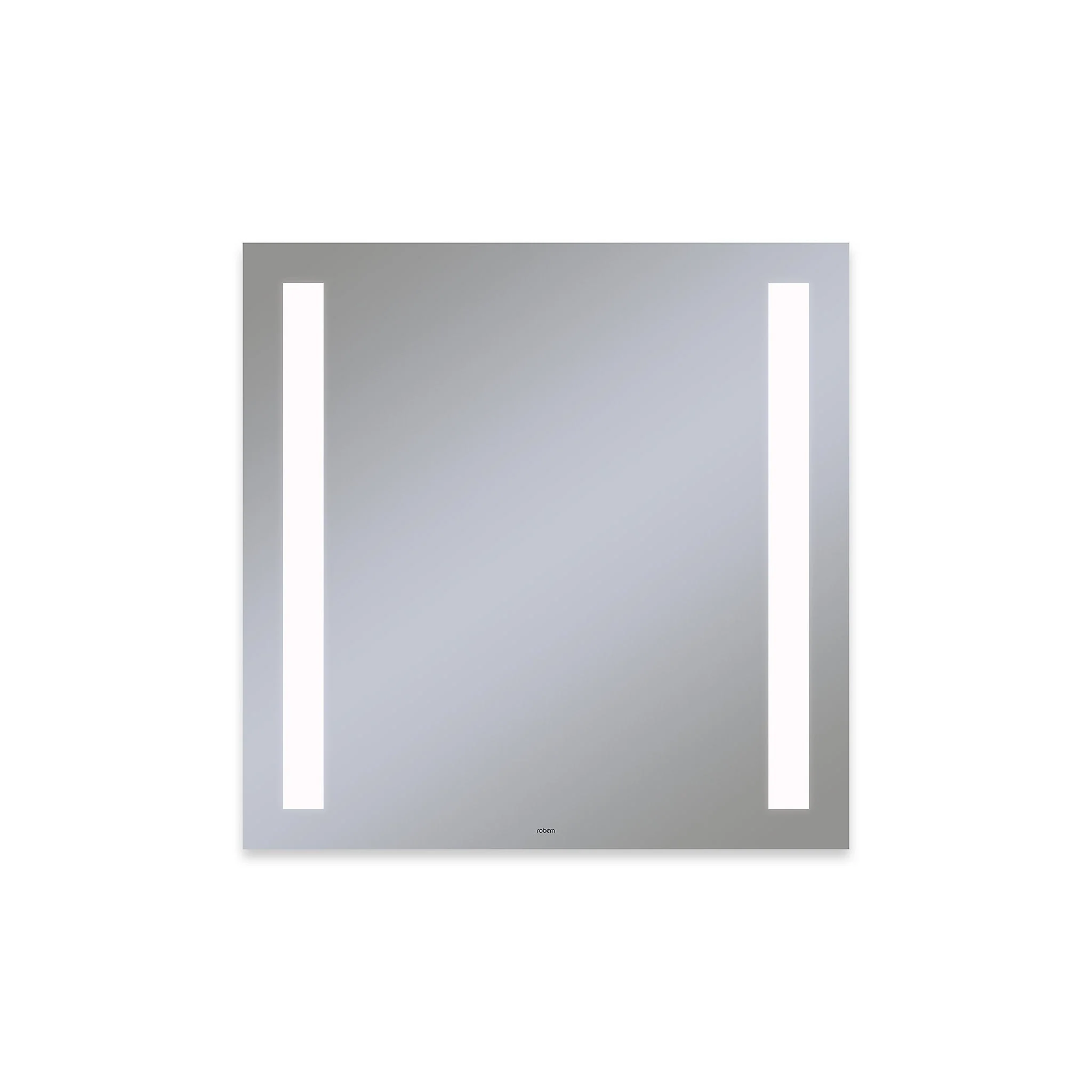 robern YM3030RCFPD4 Vitality Lighted Mirror, 30" x 30" x 1-3/4", Rectangle, Column Light Pattern, 4000K Temperature (Cool Light), Dimmable, Defogger