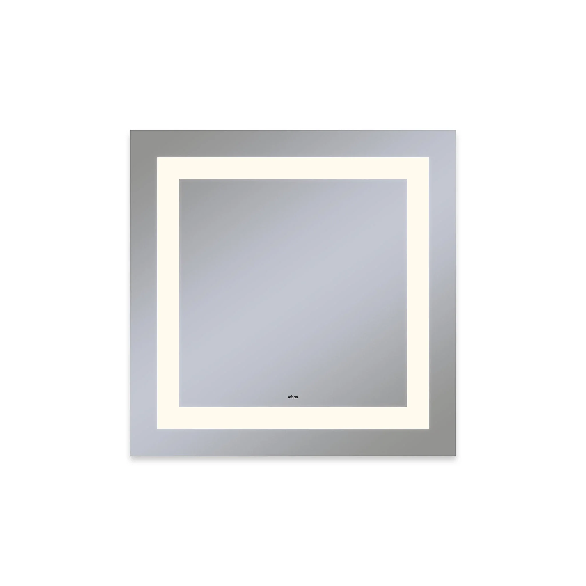 robern YM3030RIFPD3 Vitality Lighted Mirror, 30" x 30" x 1-3/4", Rectangle, Inset Light Pattern, 2700K Temperature (Warm Light), Dimmable, Defogger