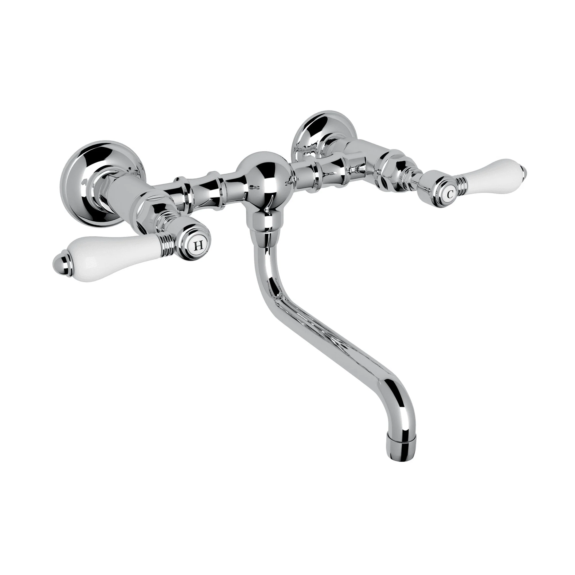 ROHL A1405/44 Acqui® Wall Mount Bridge Lavatory Faucet
