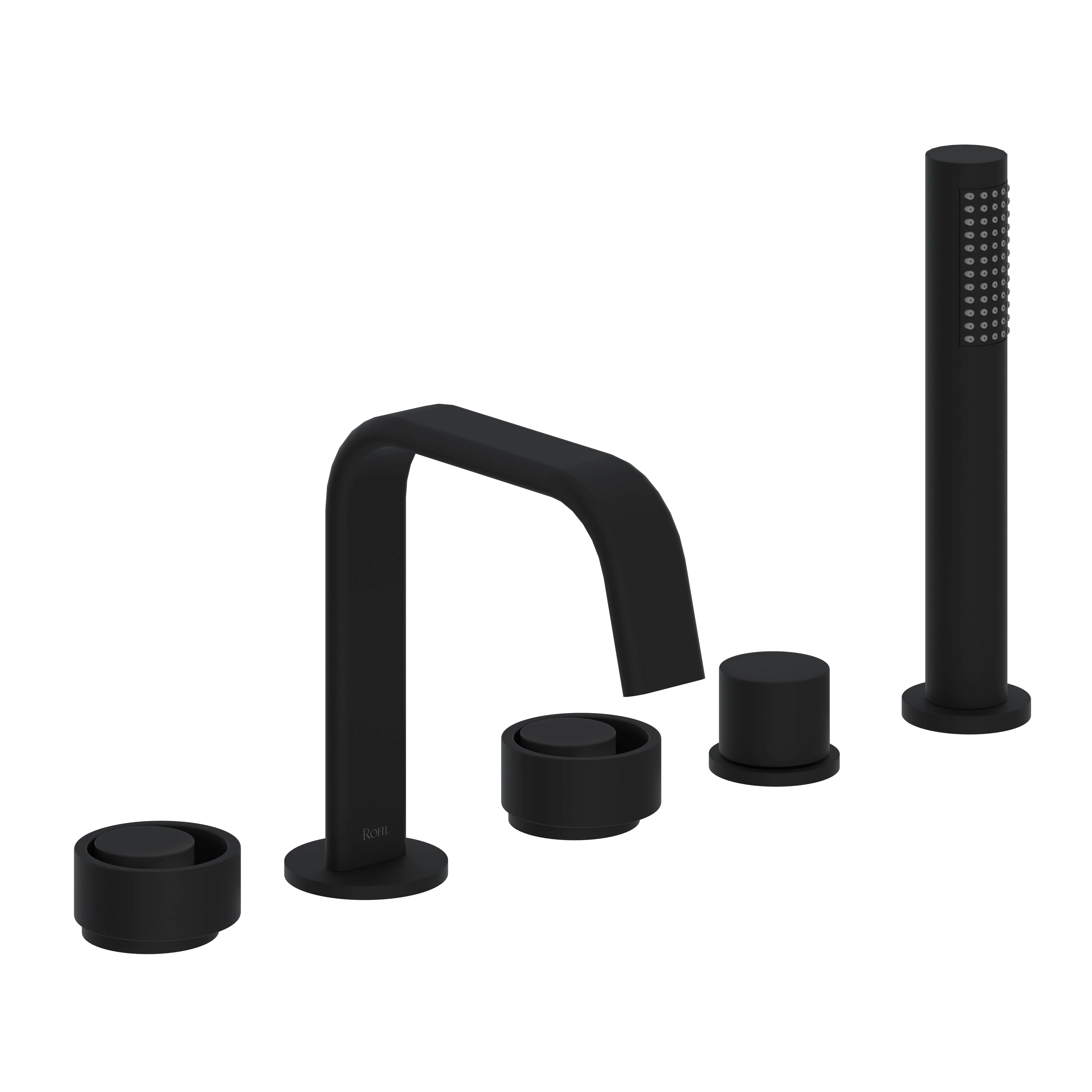 ROHL EC05D5 Eclissi 5-Hole Deck Mount Tub Filler With U-Spout - Image 2