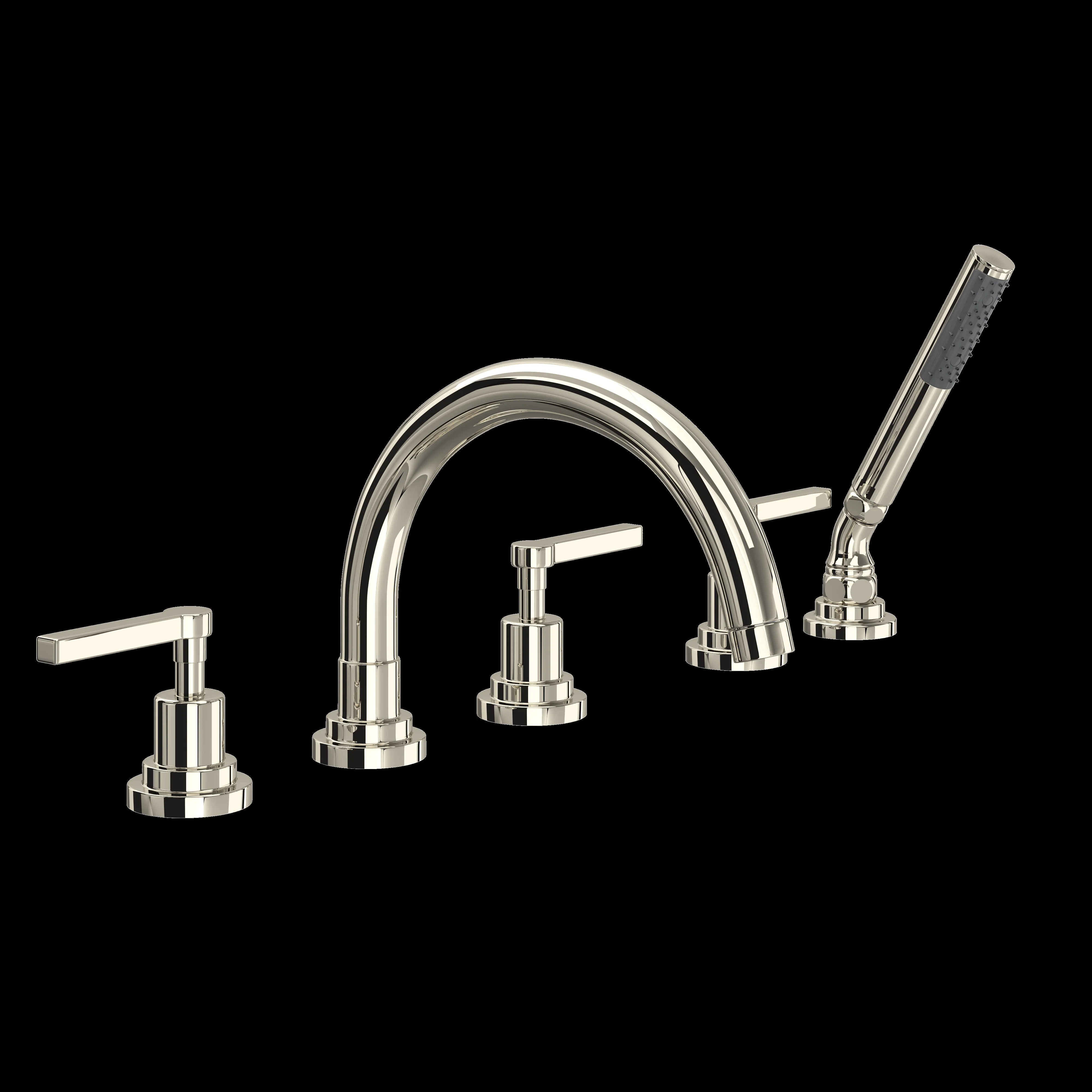 ROHL A2214 Lombardia® 5-Hole Deck Mount Tub Filler With C-Spout - Image 3