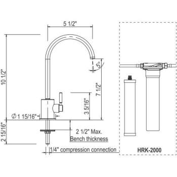 ROHL RKIT7517 Lux Filter Kitchen Faucet Kit - Image 8