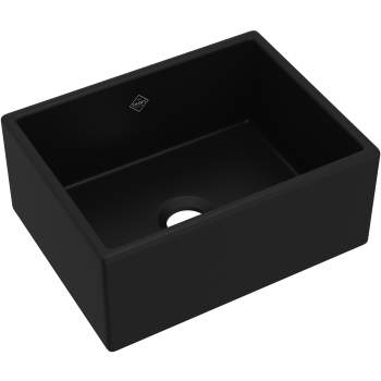 Shaws MS2418 24" Shaker Single Bowl Farmhouse Apron Front Fireclay Kitchen Sink - Image 2
