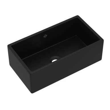 Shaws MS3318 33" Shaker Single Bowl Apron Front Fireclay Kitchen Sink - Image 3