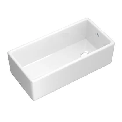 Shaws MS3918 39" Shaker Double Bowl Apron Front Fireclay Kitchen Sink